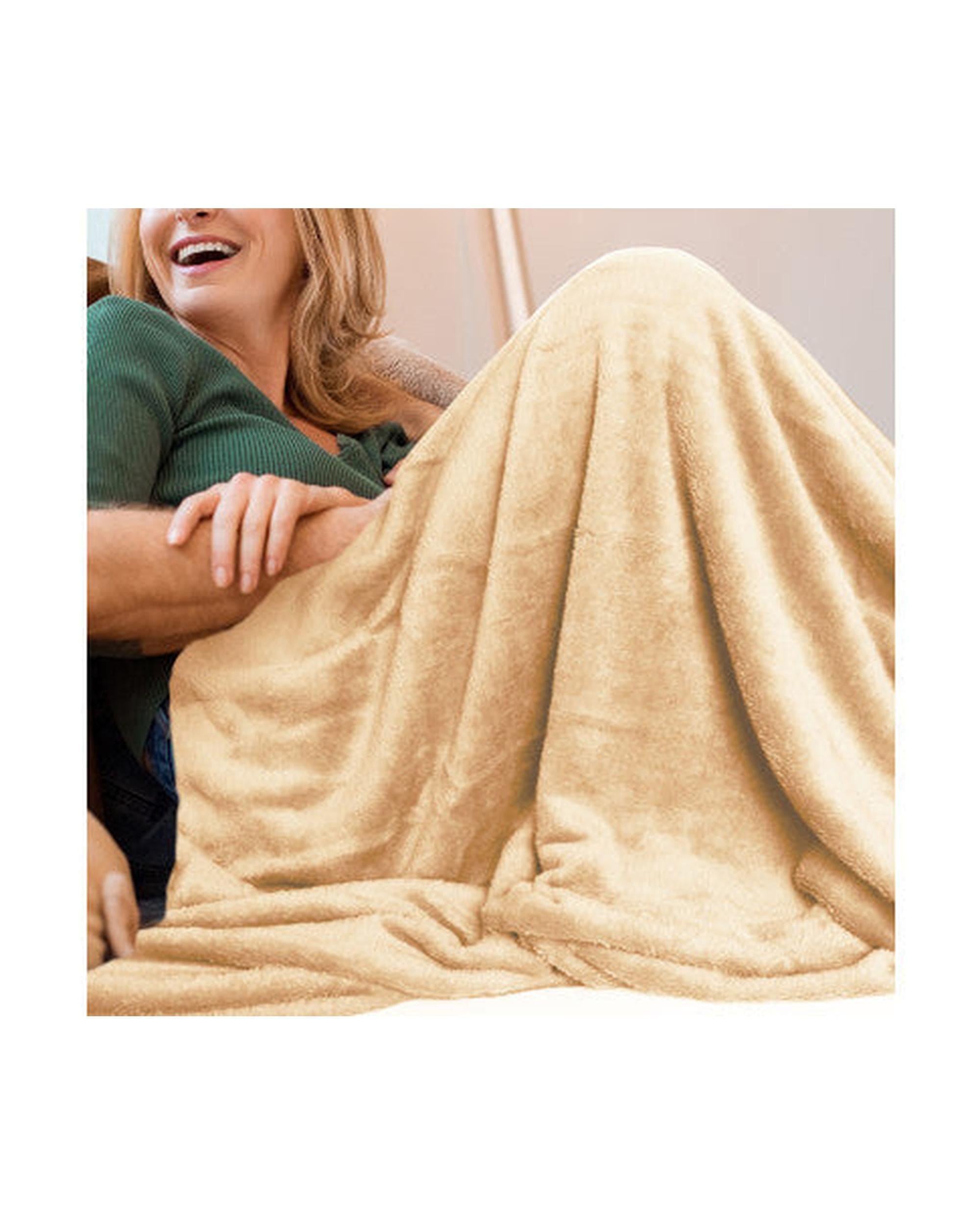 Royal Comfort Blanket Camel Royal Comfort Plush Blanket Throw Warm Soft Super Soft Large 220cm x 240cm - 5 Colours