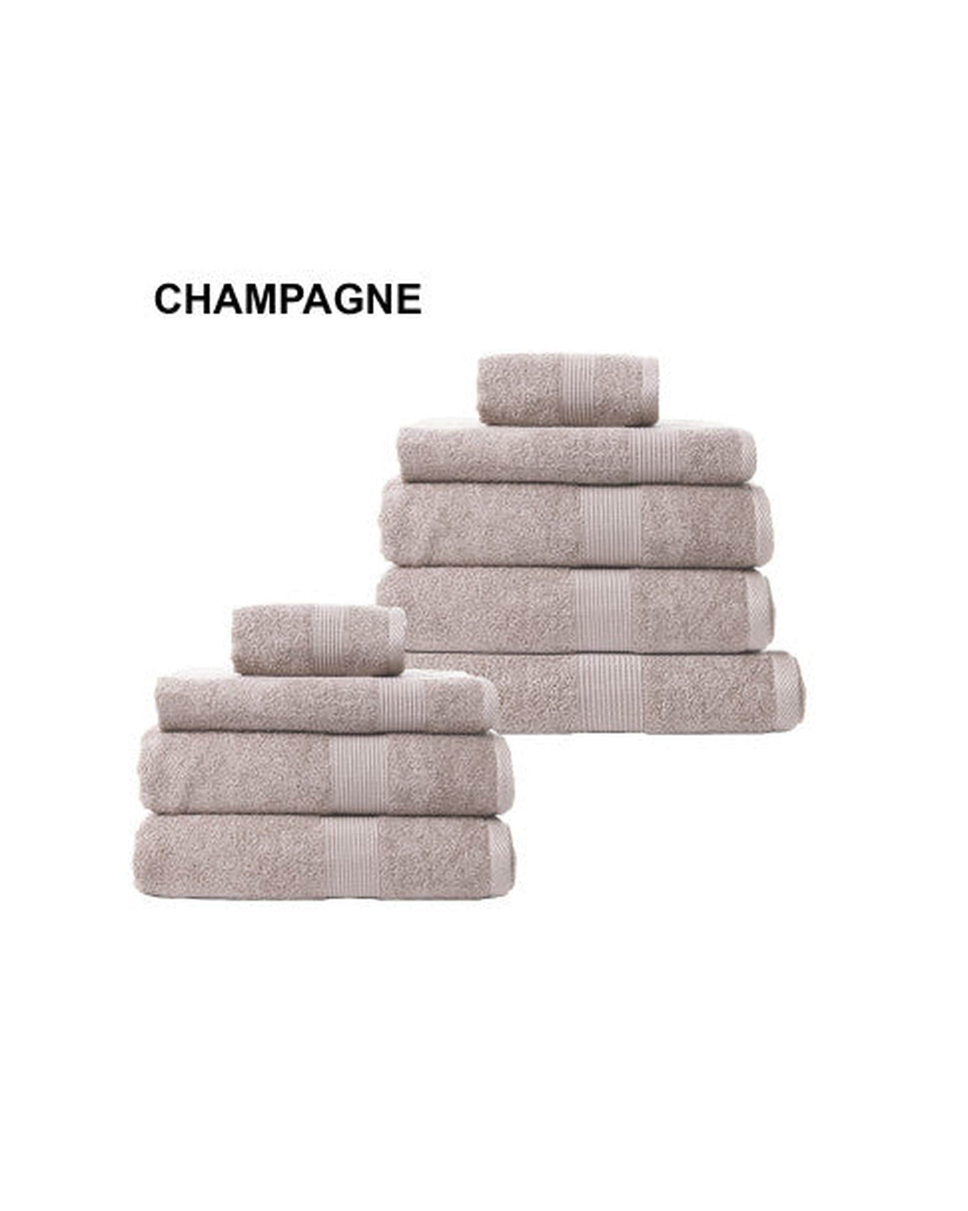 Royal Comfort Bathroom Towel Sets Champagne Royal Comfort 9 Piece Cotton Bamboo Towel Bundle Set 450GSM