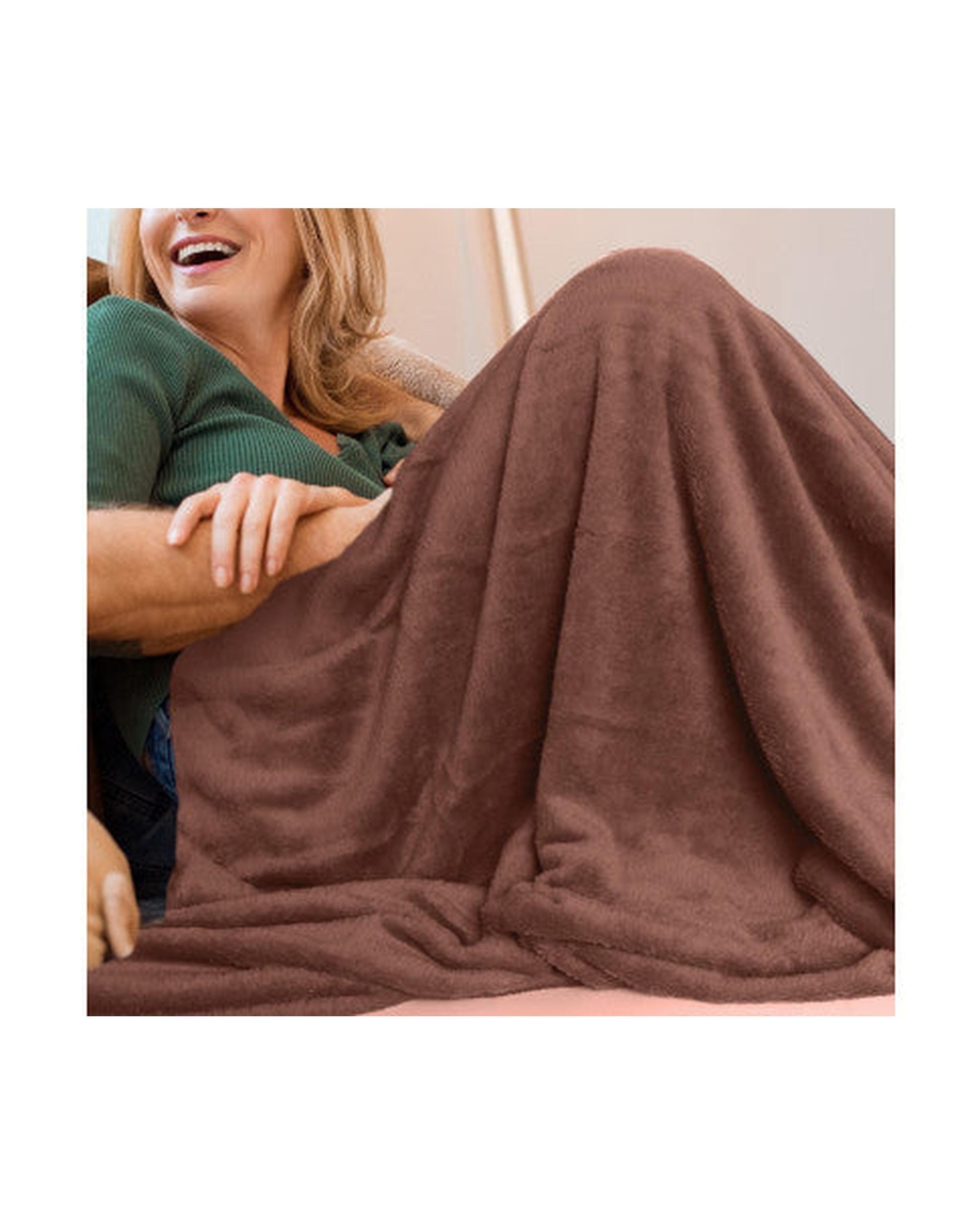 Royal Comfort Blanket Coffee Royal Comfort Plush Blanket Throw Warm Soft Super Soft Large 220cm x 240cm - 5 Colours