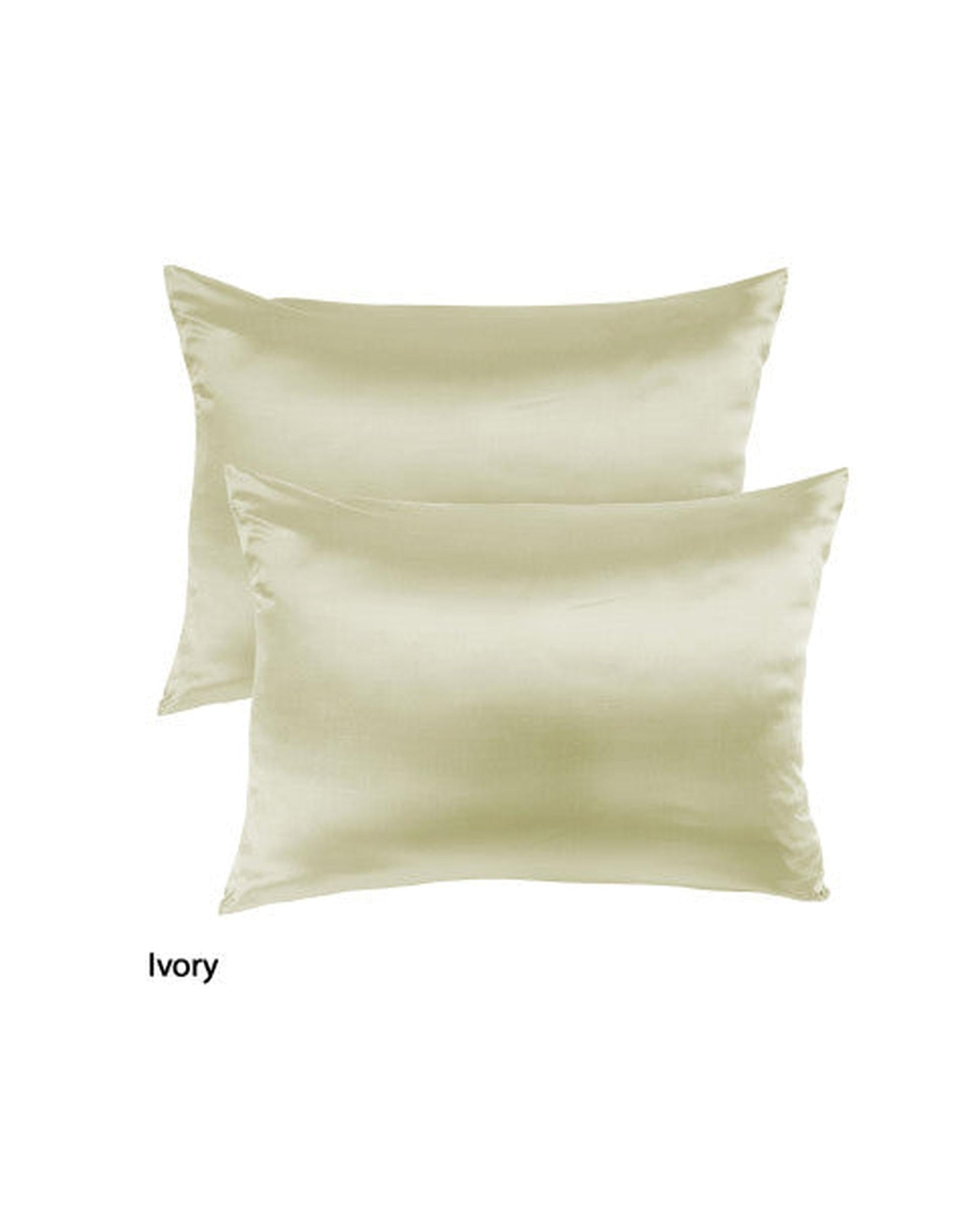 Royal Comfort Pillowcase Ivory Royal Comfort Mulberry Soft Silk Hypoallergenic Pillowcase Twin Pack 51 x 76cm 51 x 76 cm - 7 Colours