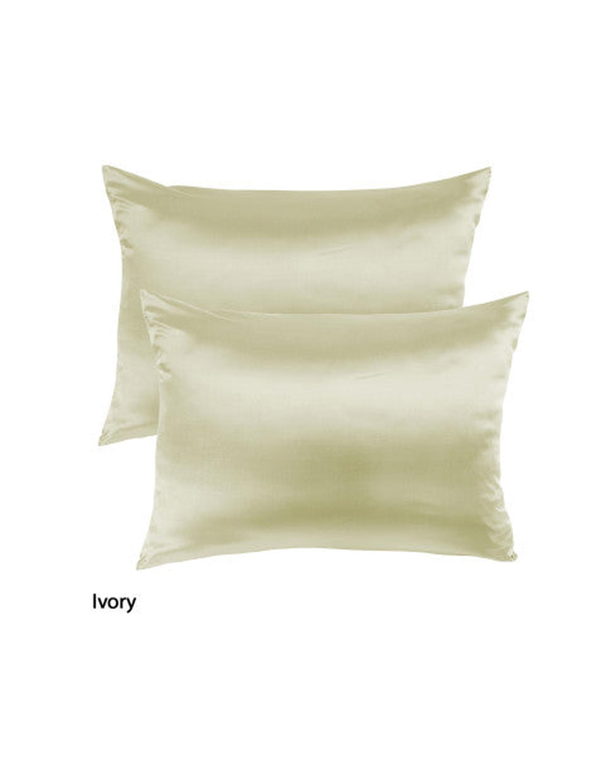 Royal Comfort Pillowcase Ivory Royal Comfort Mulberry Soft Silk Hypoallergenic Pillowcase Twin Pack 51 x 76cm 51 x 76 cm - 7 Colours