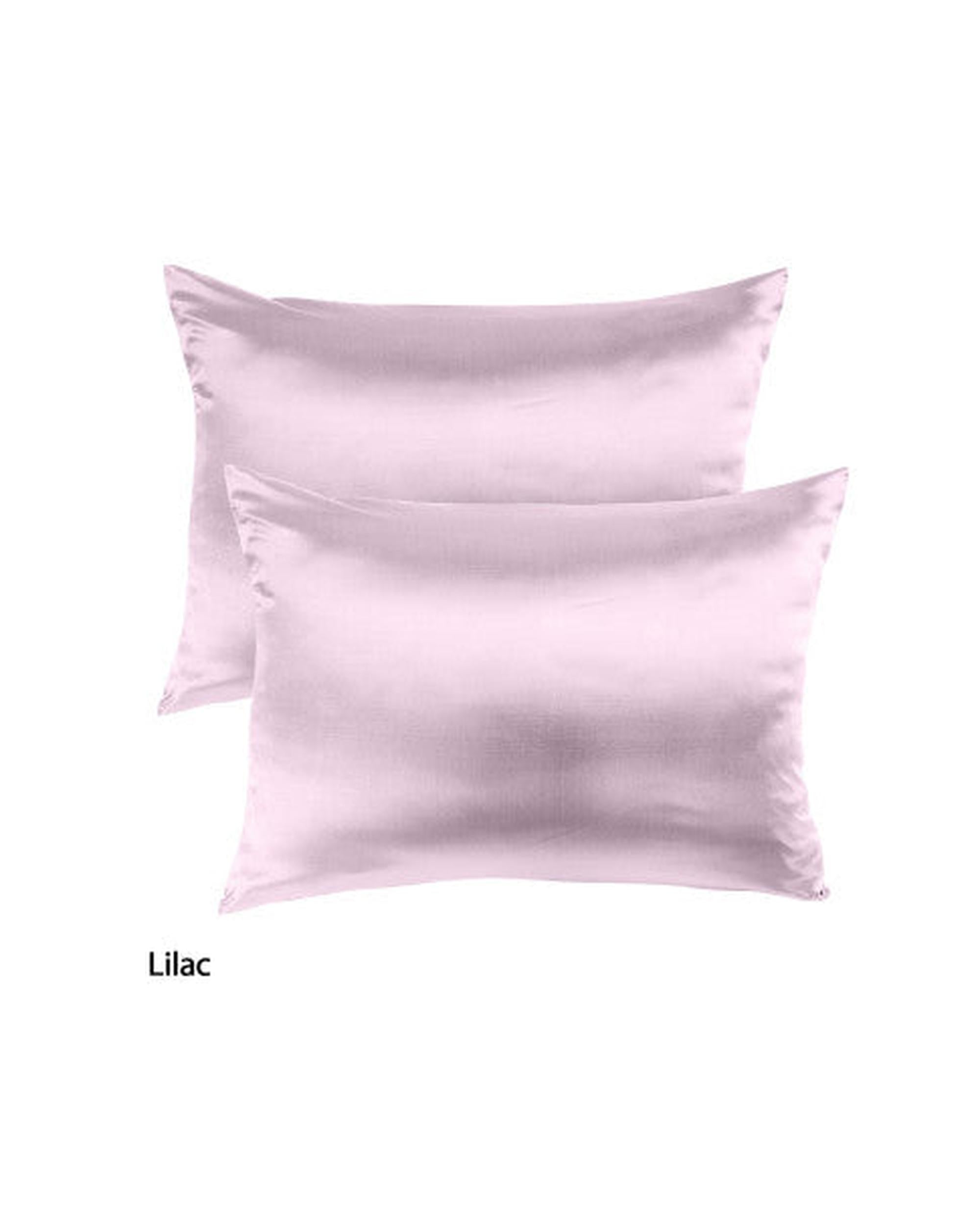 Royal Comfort Pillowcase Lilac Royal Comfort Mulberry Soft Silk Hypoallergenic Pillowcase Twin Pack 51 x 76cm 51 x 76 cm - 7 Colours