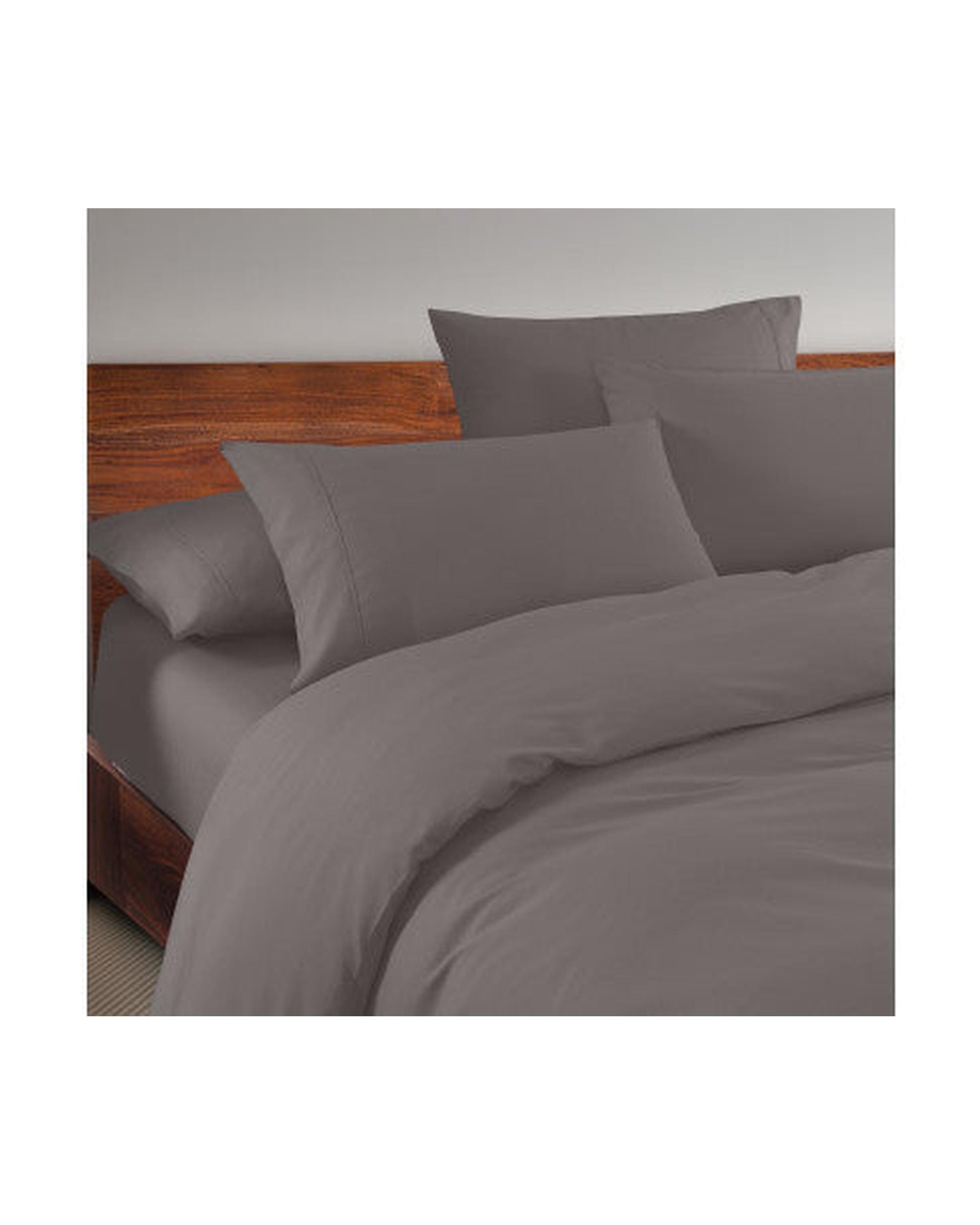 Royal Comfort Quilt Cover Royal Comfort 1500 Thread Count 6 Piece Cotton Rich Bedroom Collection Set - GREY