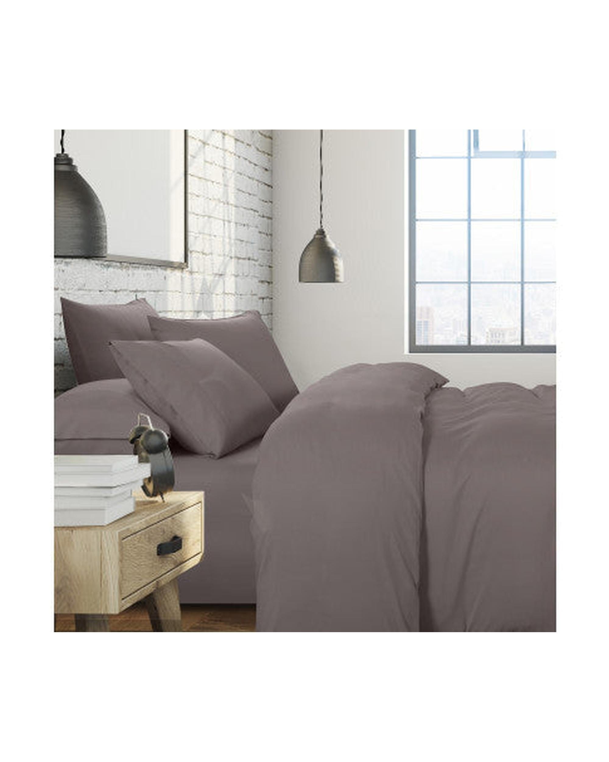 Royal Comfort Quilt Cover Royal Comfort 1500 Thread Count 6 Piece Cotton Rich Bedroom Collection Set - GREY