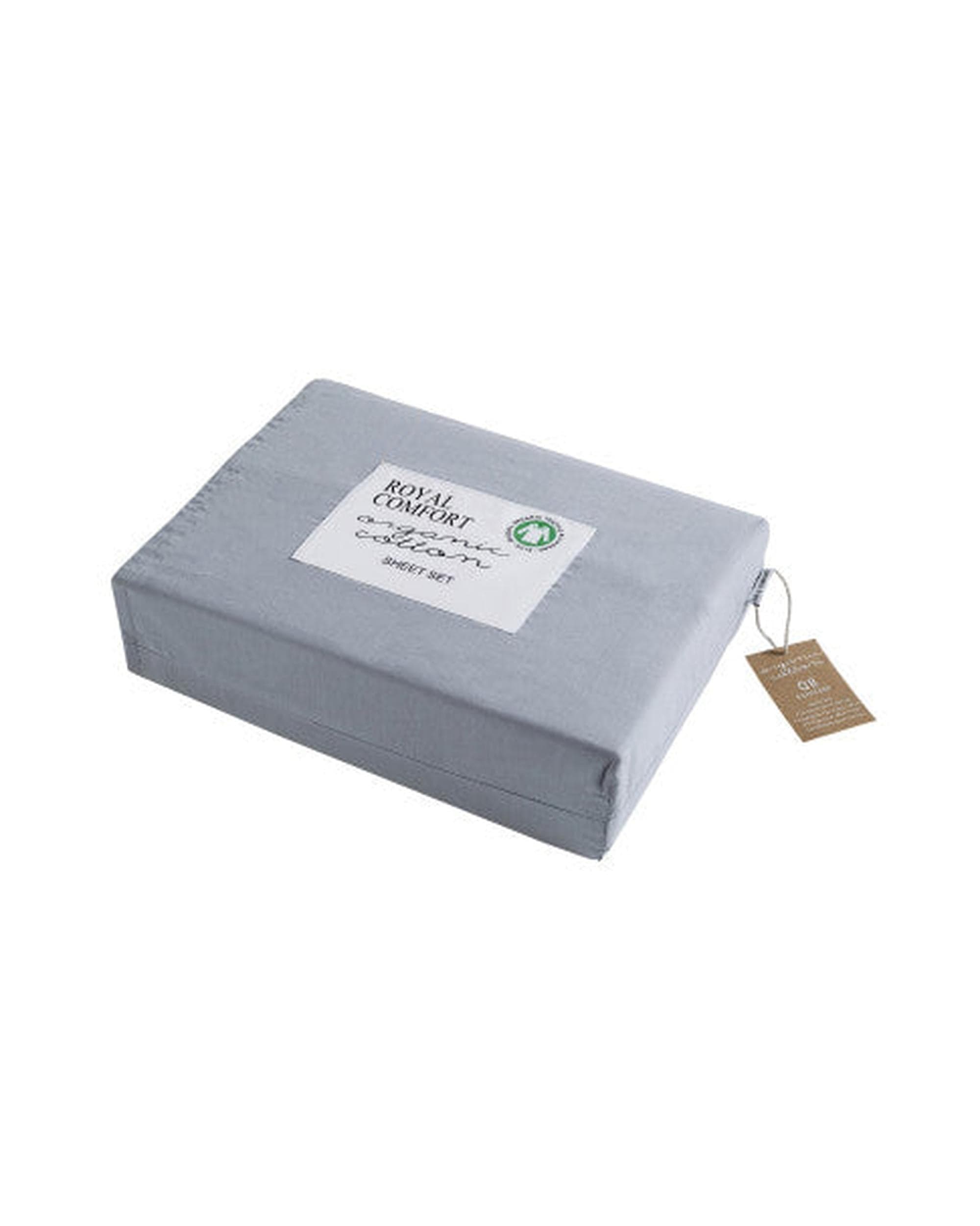Royal Comfort Bed Sheets Royal Comfort 250TC Organic 100% Cotton Sheet Set 4 Piece Luxury Hotel Style - GRAPHITE
