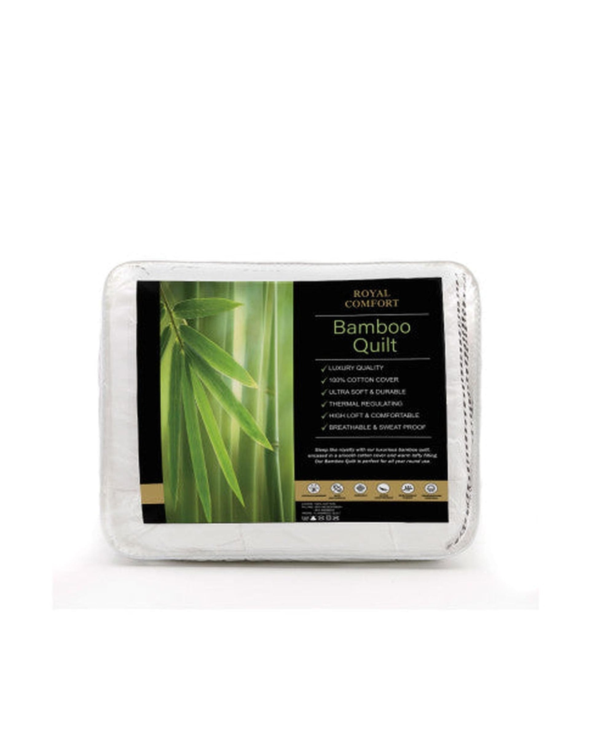 Royal Comfort Duvet/Quilt Royal Comfort Bamboo Blend Quilt 250GSM Luxury Doona Duvet 100% Cotton Cover
