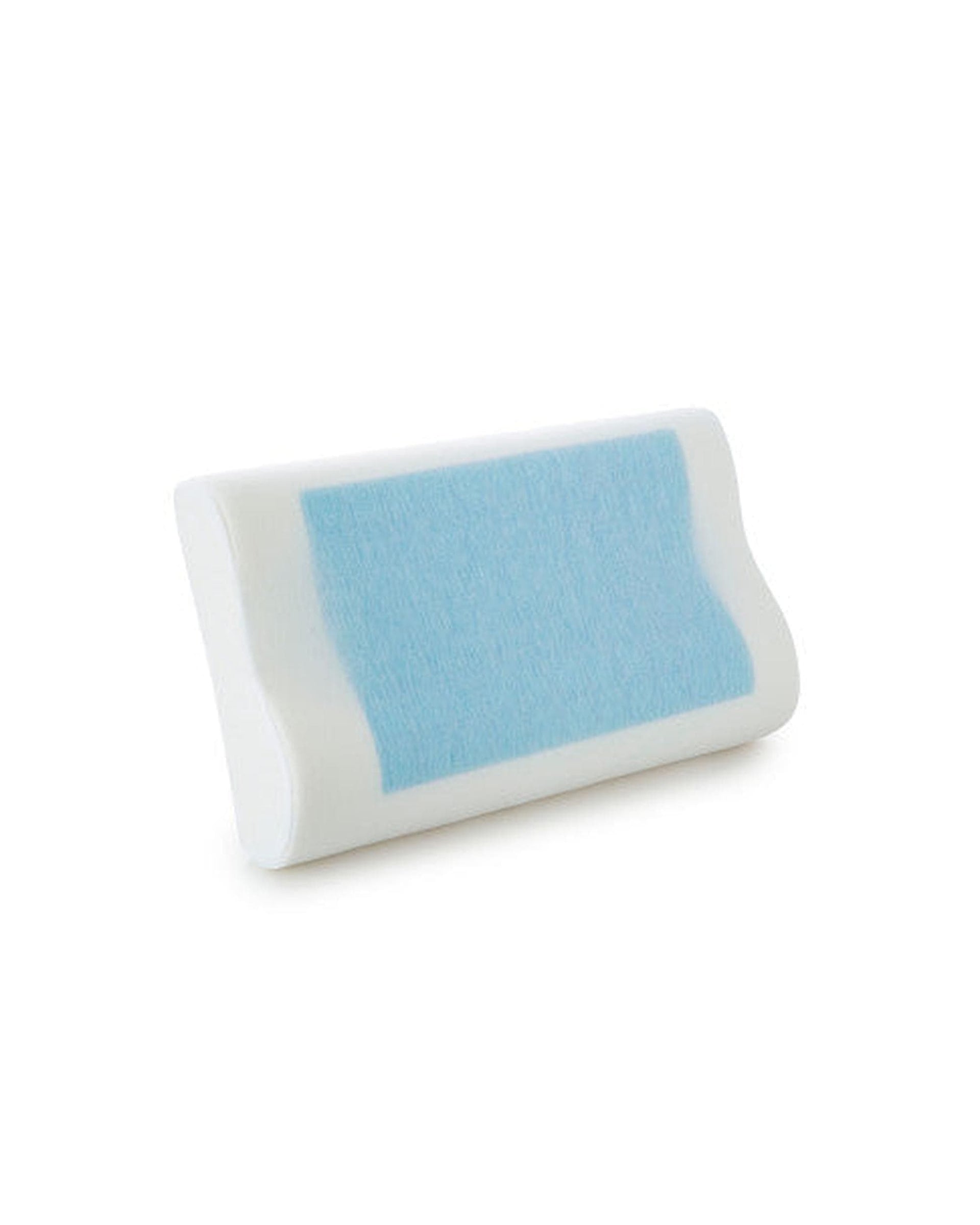 Royal Comfort Pillows/Cushions Royal Comfort Cooling Gel Contour High Density Memory Foam Pillow Single Pack 30 x 50 cm White, Blue
