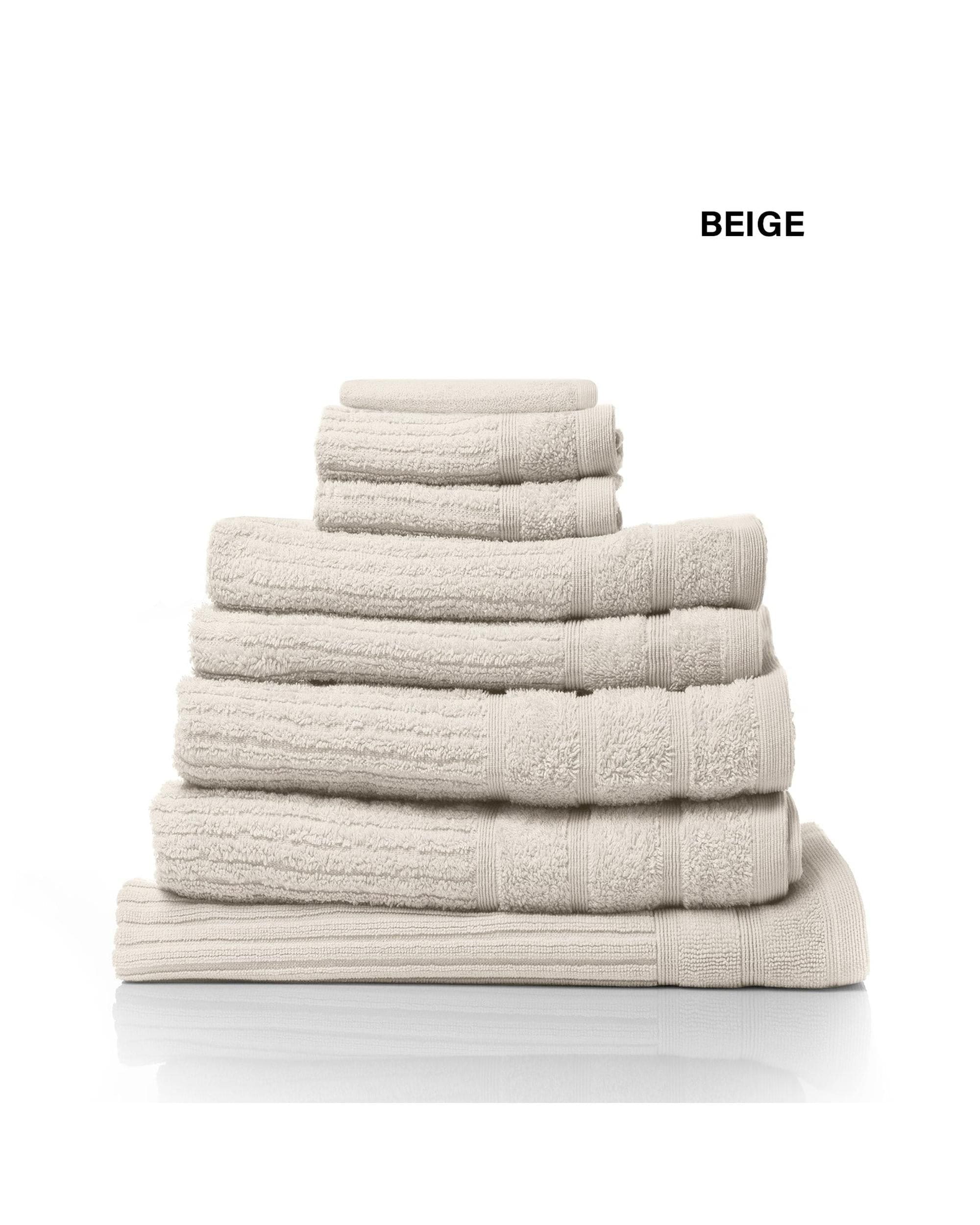 Royal Comfort Bathroom Towel Sets Royal Comfort Eden Egyptian Cotton 600GSM 8 Piece Luxury Bath Towels Set 8 Piece Beige