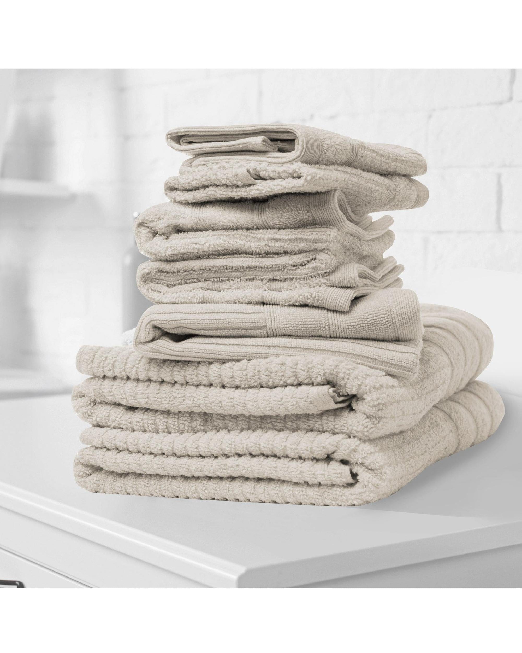 Royal Comfort Bathroom Towel Sets Royal Comfort Eden Egyptian Cotton 600GSM 8 Piece Luxury Bath Towels Set 8 Piece Beige
