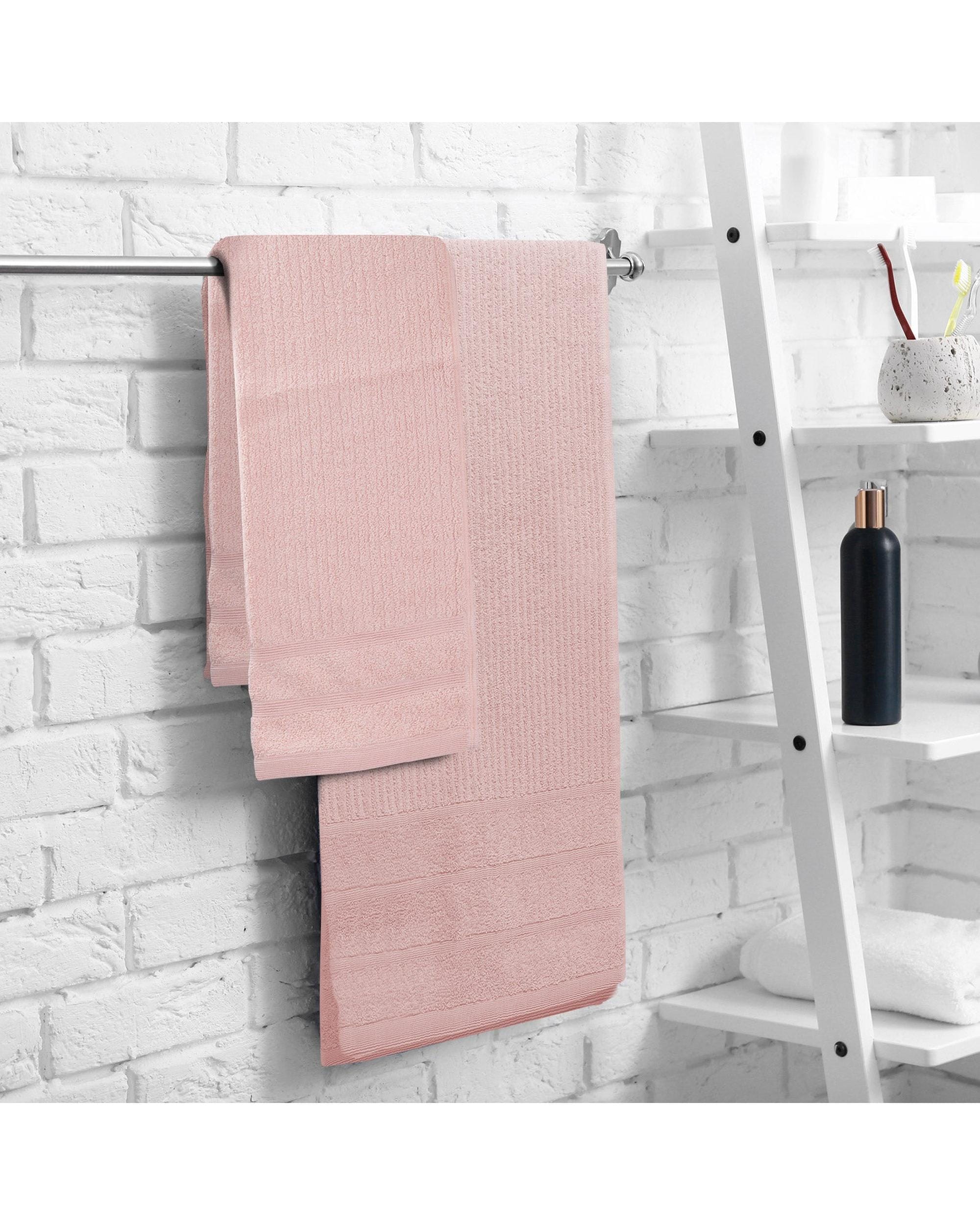 Royal Comfort Bathroom Towel Sets Royal Comfort Eden Egyptian Cotton 600GSM 8 Piece Luxury Bath Towels Set 8 Piece Blush