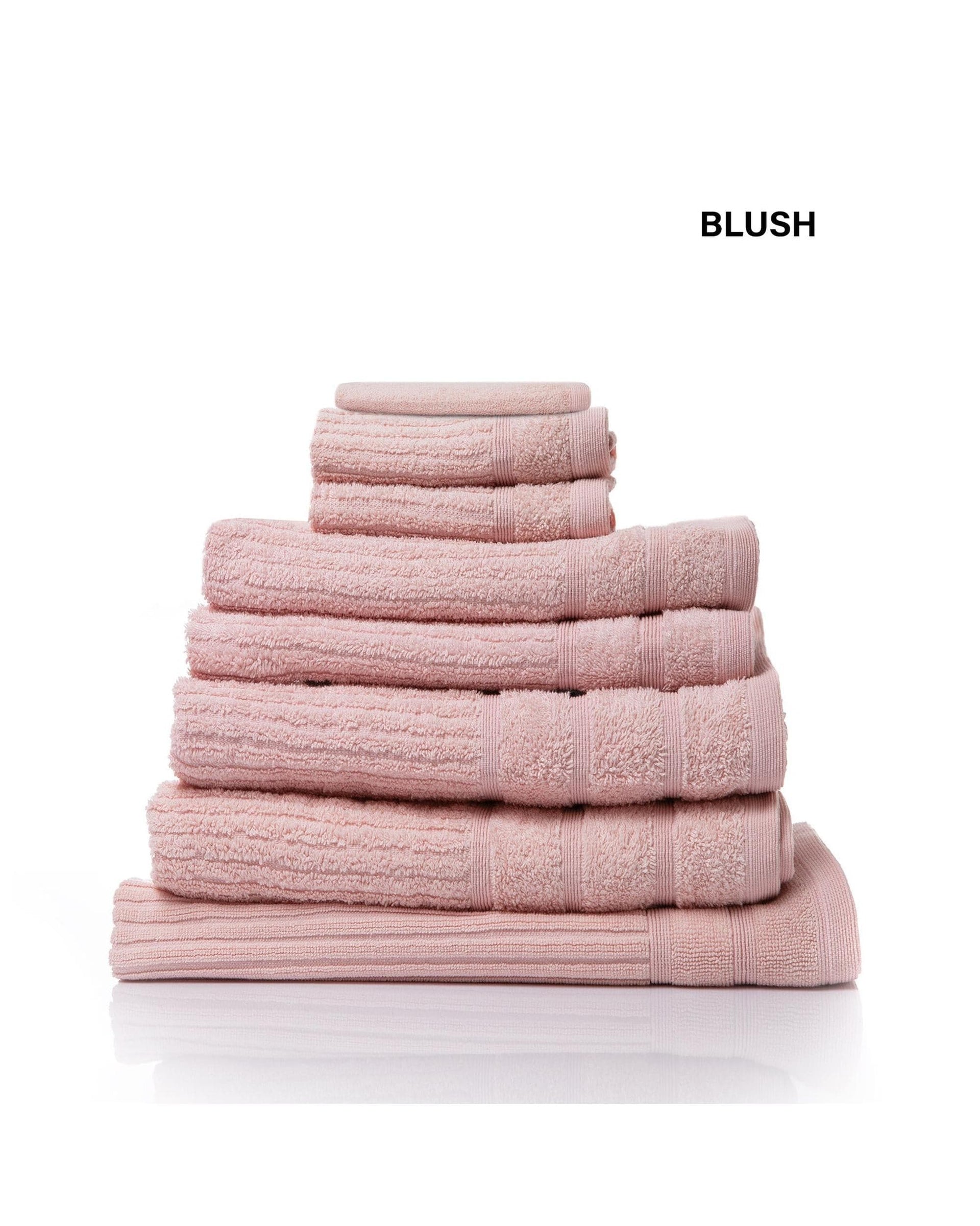 Royal Comfort Bathroom Towel Sets Royal Comfort Eden Egyptian Cotton 600GSM 8 Piece Luxury Bath Towels Set 8 Piece Blush