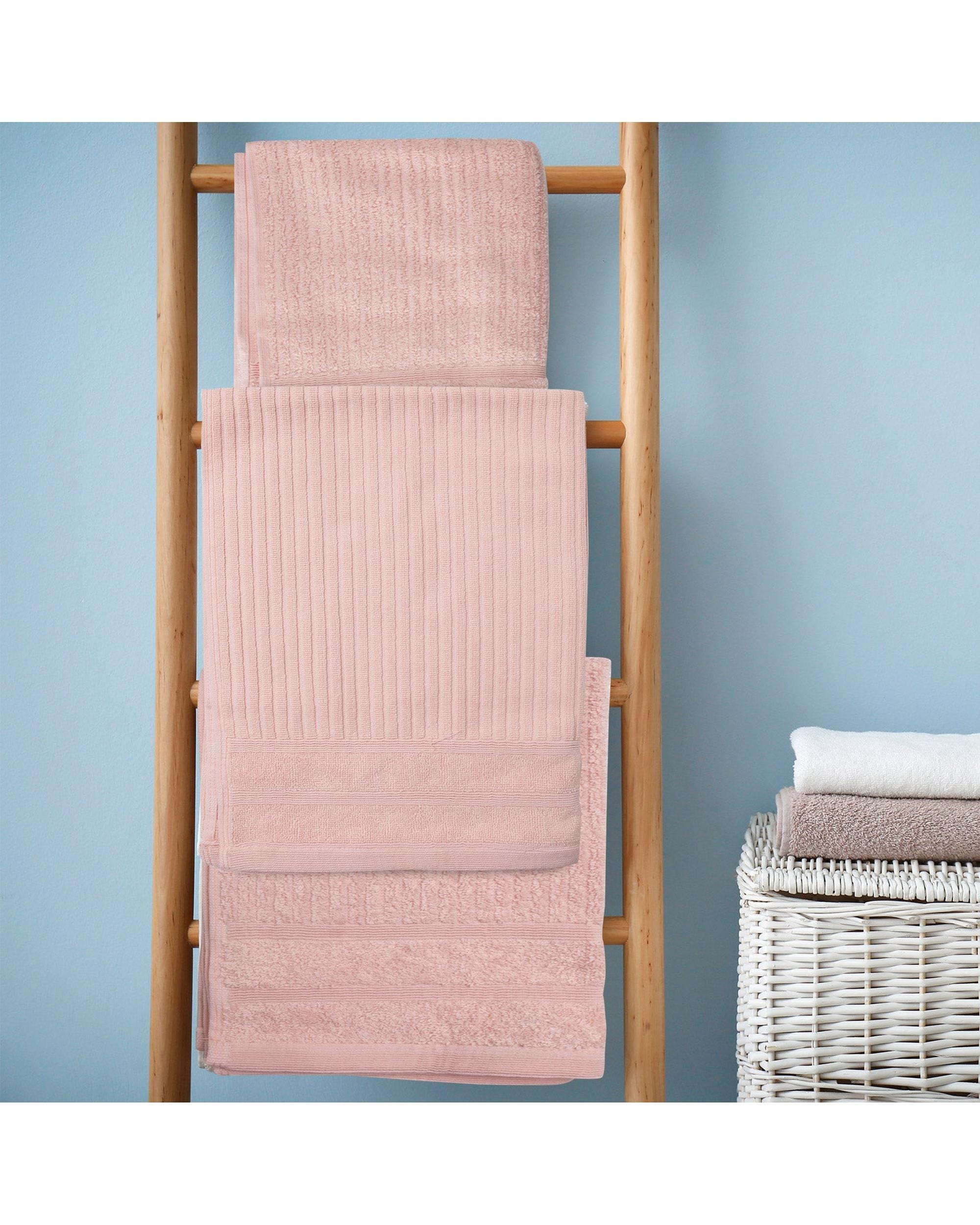 Royal Comfort Bathroom Towel Sets Royal Comfort Eden Egyptian Cotton 600GSM 8 Piece Luxury Bath Towels Set 8 Piece Blush