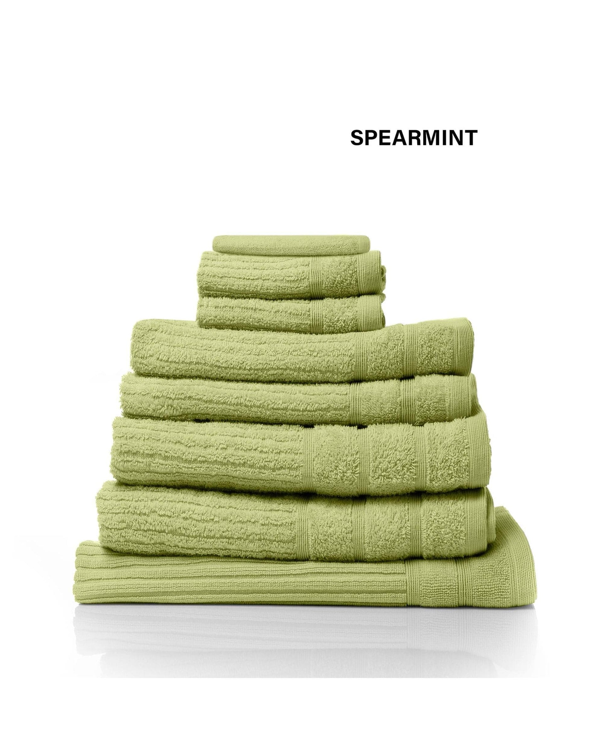 Royal Comfort Bathroom Towel Sets Royal Comfort Eden Egyptian Cotton 600GSM 8 Piece Luxury Bath Towels Set 8 Piece Spearmint