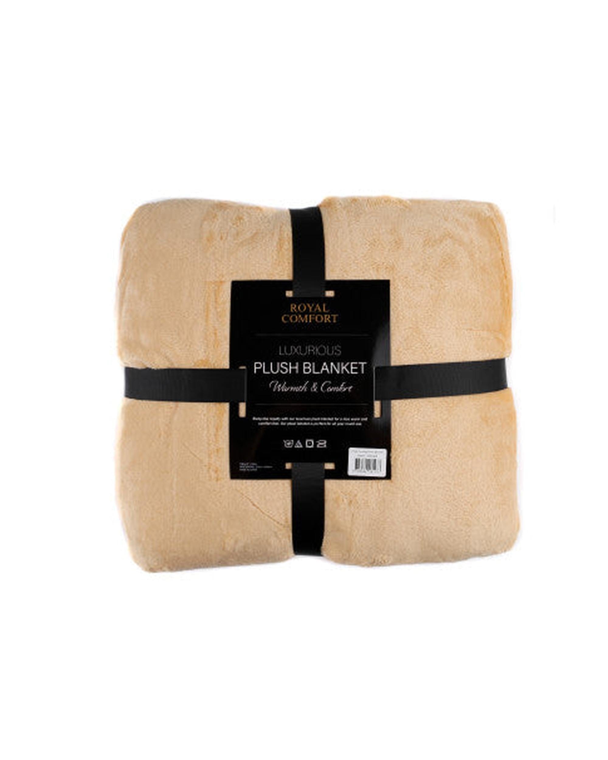 Royal Comfort Blanket Royal Comfort Plush Blanket Throw Warm Soft Super Soft Large 220cm x 240cm - 5 Colours