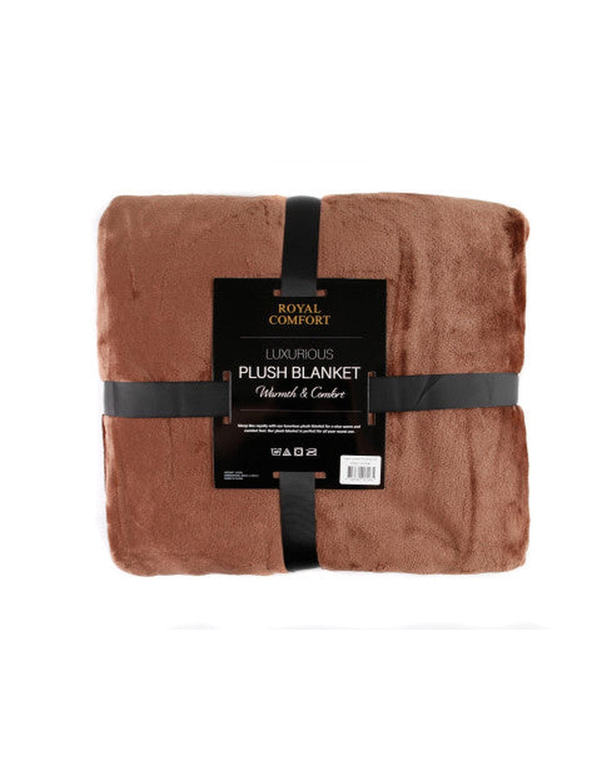 Royal Comfort Blanket Royal Comfort Plush Blanket Throw Warm Soft Super Soft Large 220cm x 240cm - 5 Colours
