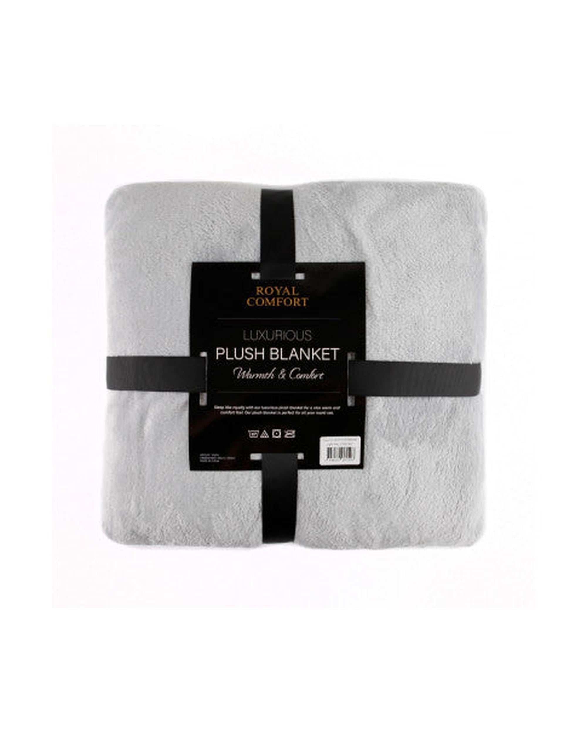 Royal Comfort Blanket Royal Comfort Plush Blanket Throw Warm Soft Super Soft Large 220cm x 240cm - 5 Colours