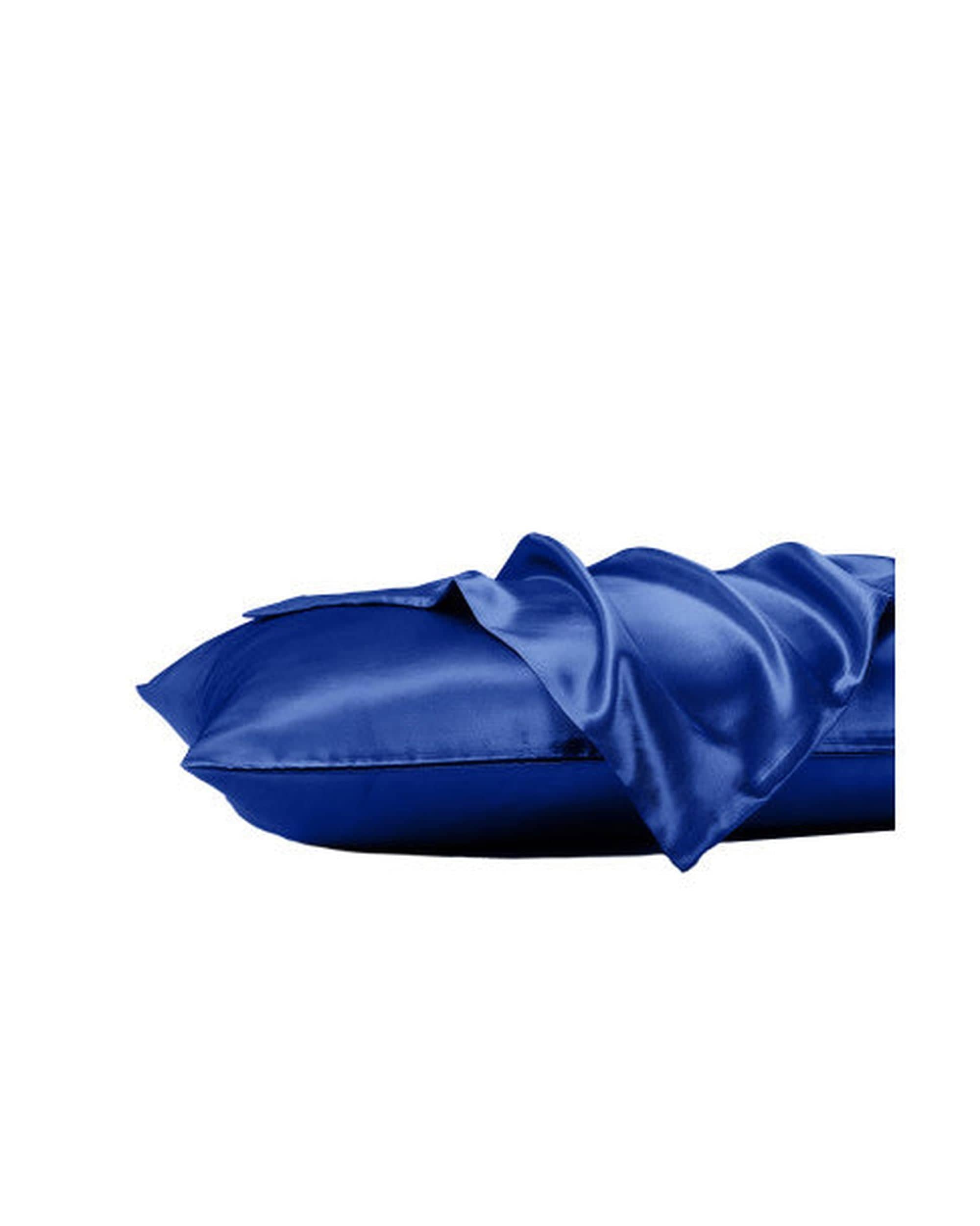 Royal Comfort Bed Sheets Royal Comfort Satin Sheet Set 3 Piece Fitted Flat Sheet Pillowcases - Navy Blue