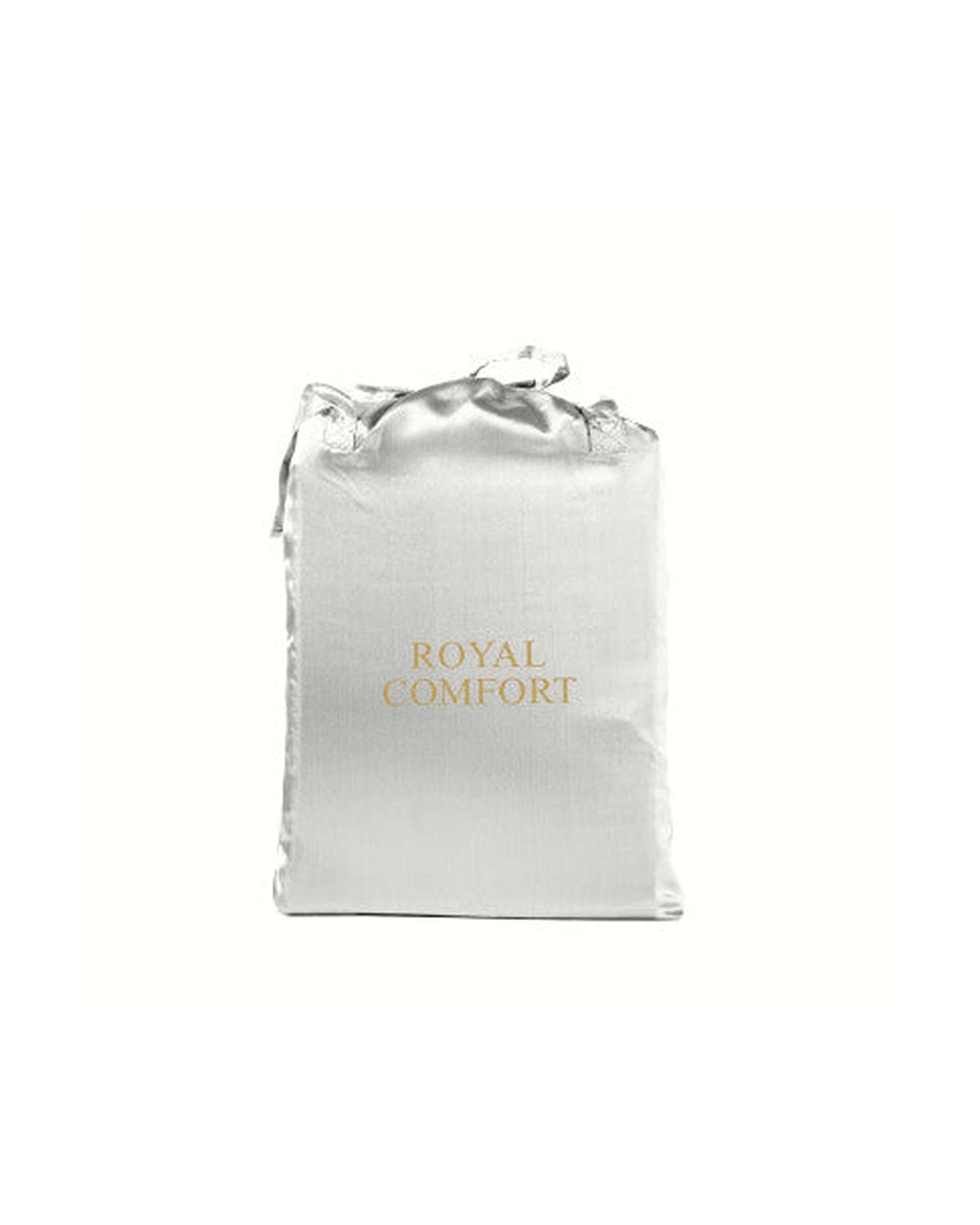 Royal Comfort Bed Sheets Royal Comfort Satin Sheet Set 3 Piece Fitted Flat Sheet Pillowcases - Silver