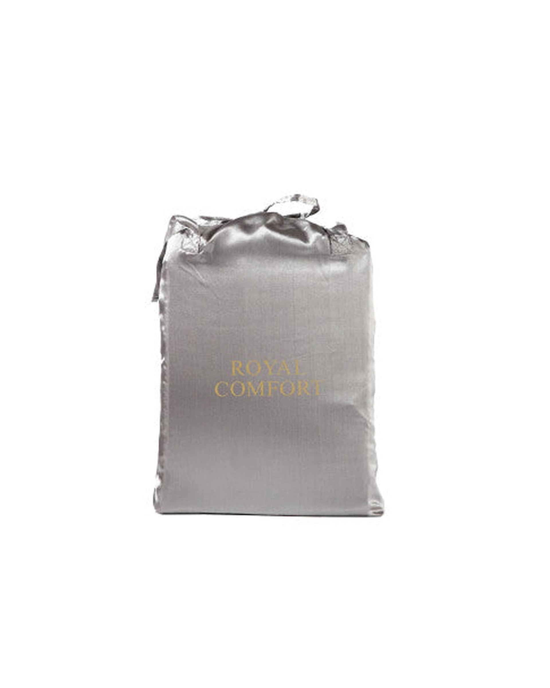 Royal Comfort Bed Sheets Royal Comfort Satin Sheet Set 4 Piece Fitted Flat Sheet Pillowcases - Charcoal