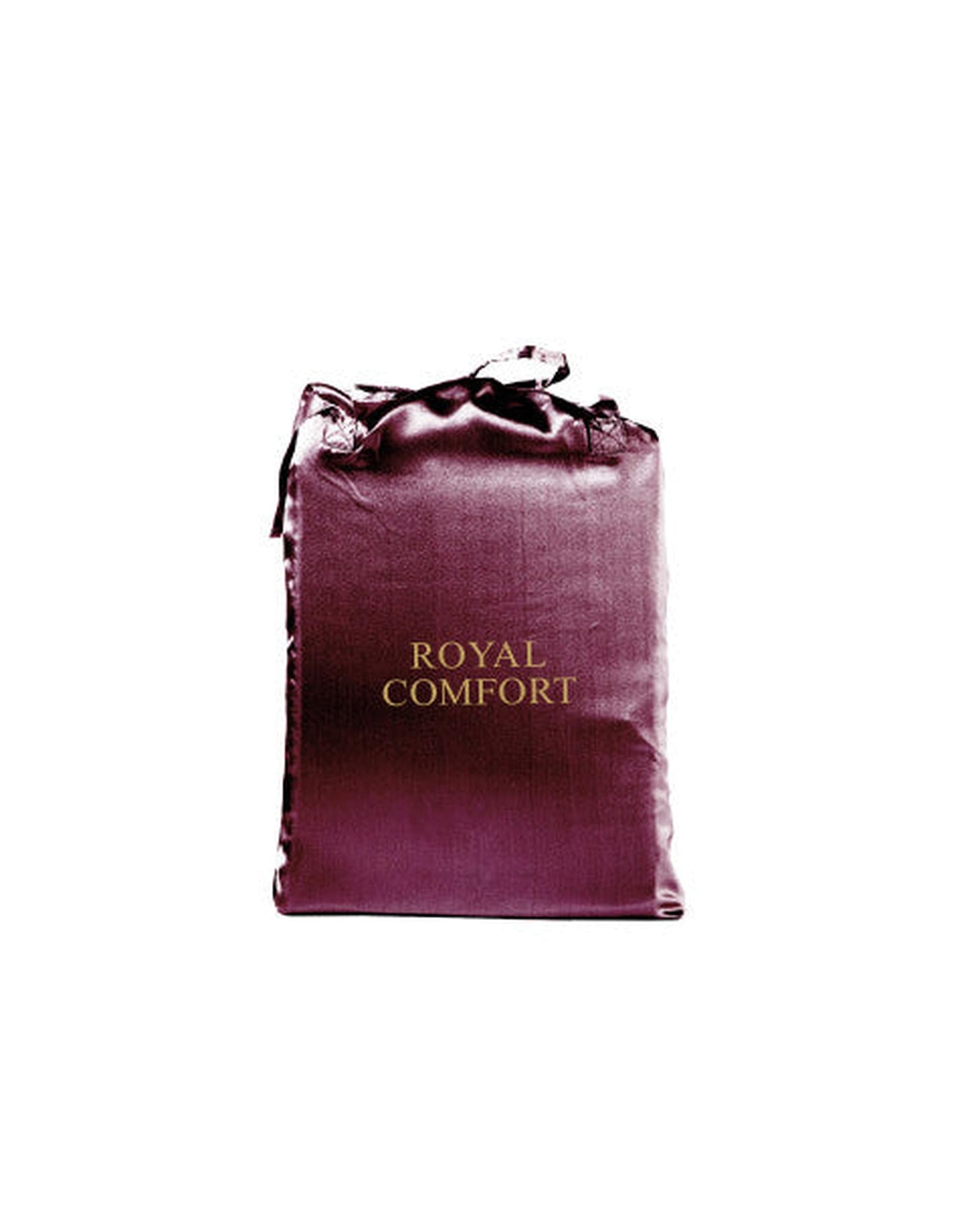 Royal Comfort Bed Sheets Royal Comfort Satin Sheet Set 4 Piece Fitted Flat Sheet Pillowcases - Malaga Wine