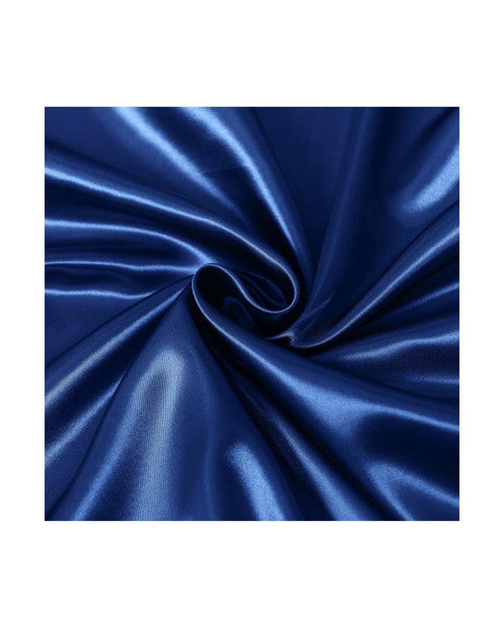 Royal Comfort Bed Sheets Royal Comfort Satin Sheet Set 4 Piece Fitted Flat Sheet Pillowcases - Navy Blue