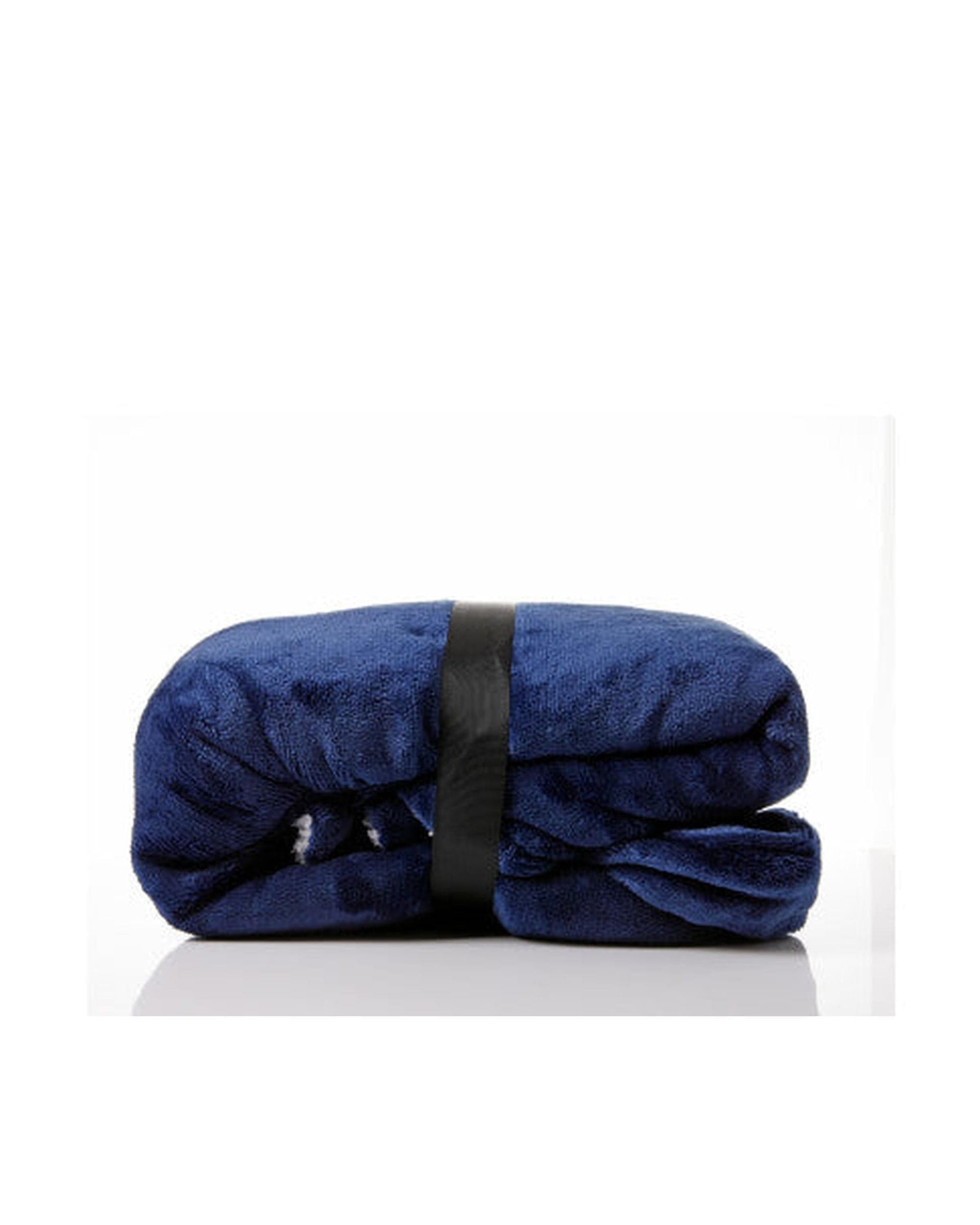 Royal Comfort Pajamas Royal Comfort Snug Hoodie Nightwear Super Soft Reversible Coral Fleece 750GSM One Size Navy