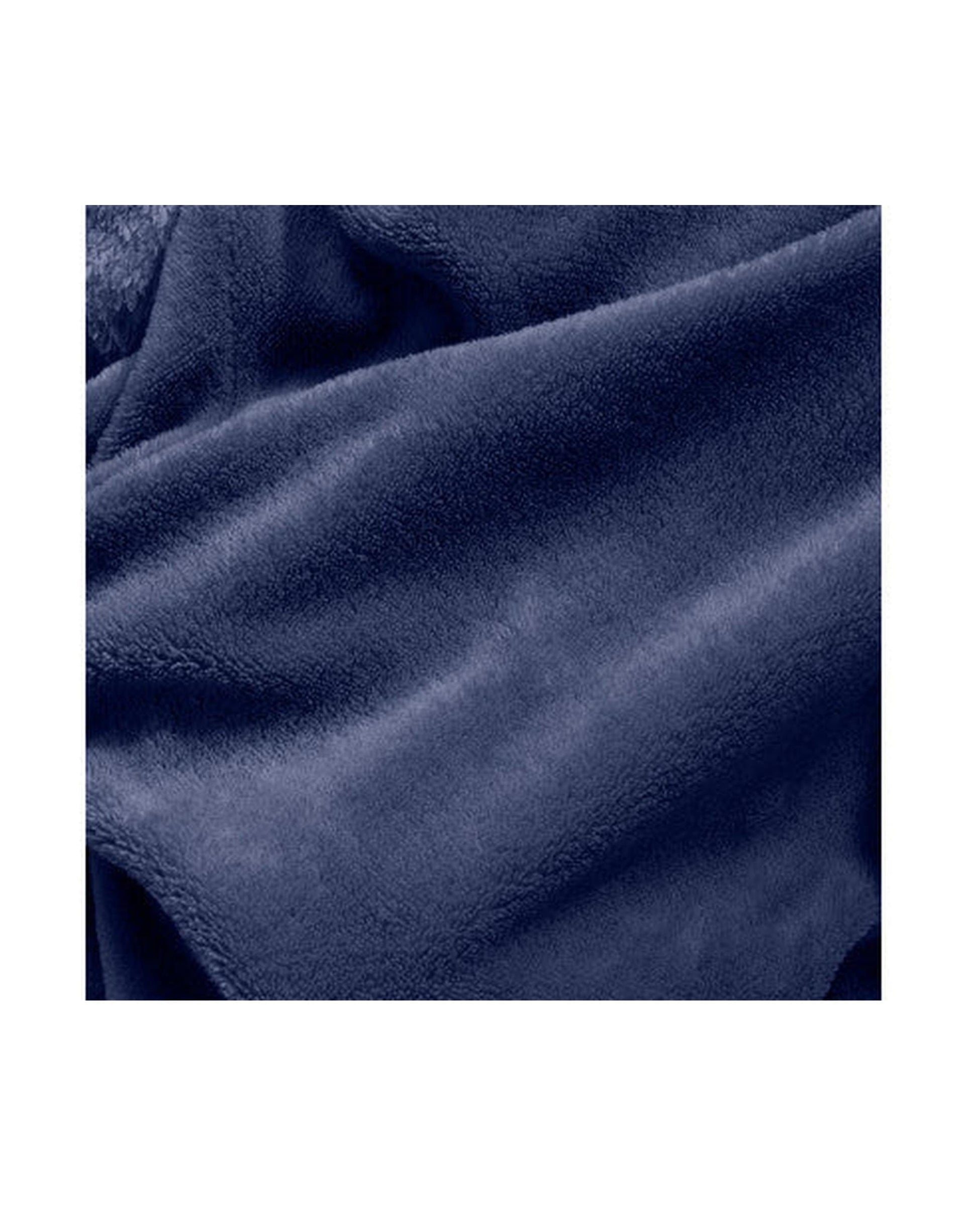 Royal Comfort Pajamas Royal Comfort Snug Hoodie Nightwear Super Soft Reversible Coral Fleece 750GSM One Size Navy