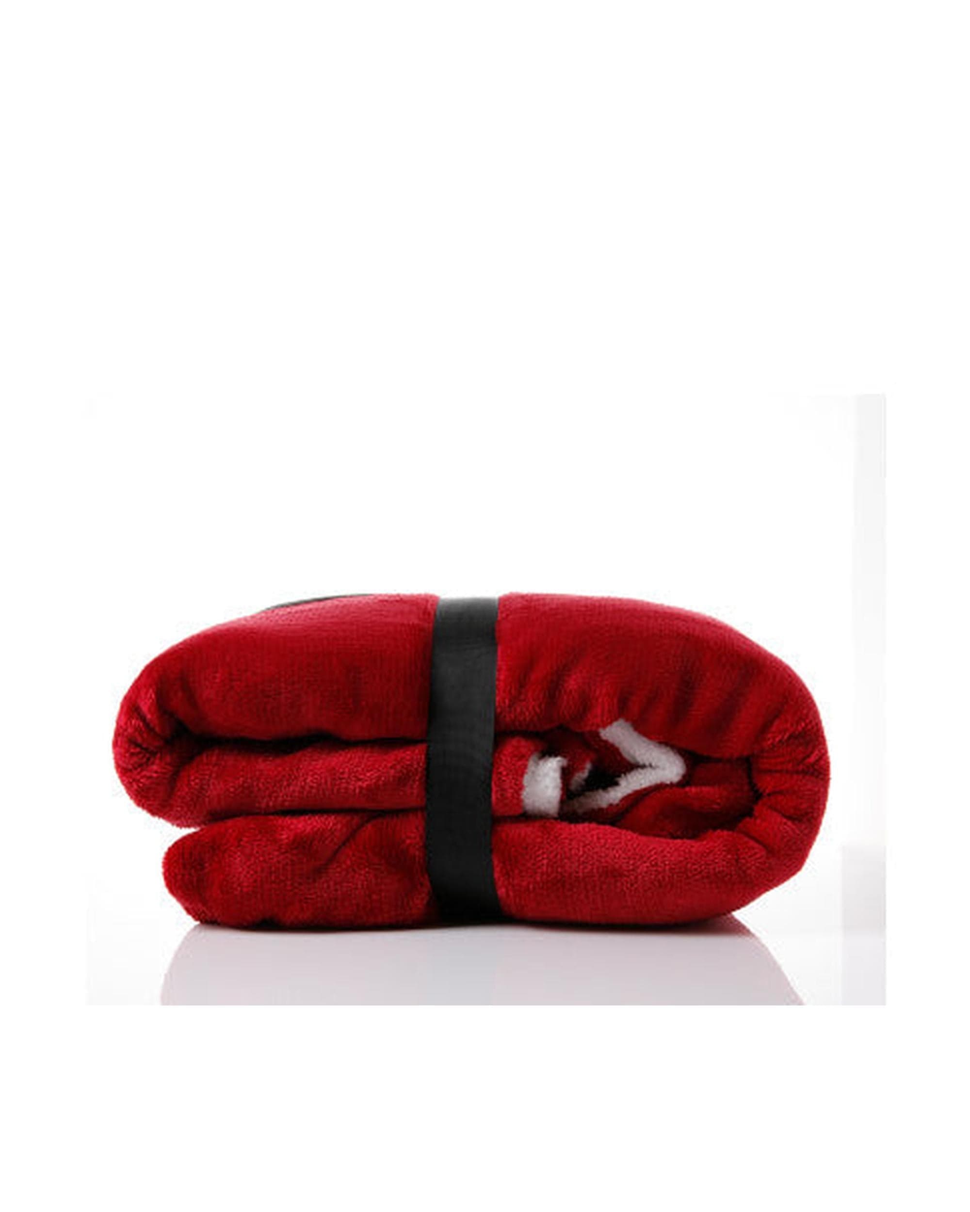Royal Comfort Pajamas Royal Comfort Snug Hoodie Nightwear Super Soft Reversible Coral Fleece 750GSM One Size Red