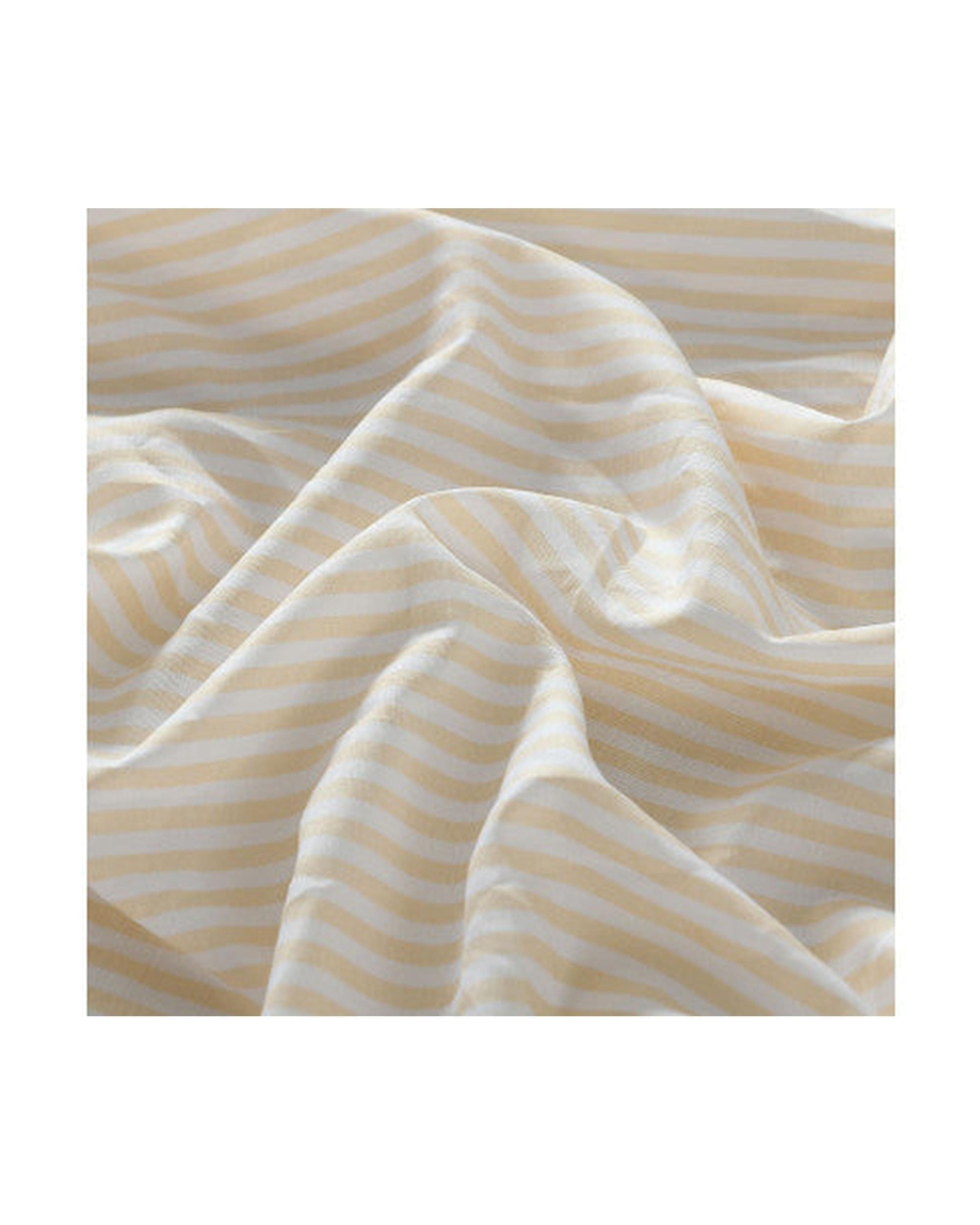 Royal Comfort Quilt Cover Royal Comfort Striped Flax Linen Blend Quilt Cover Set Soft Touch Bedding - Beige
