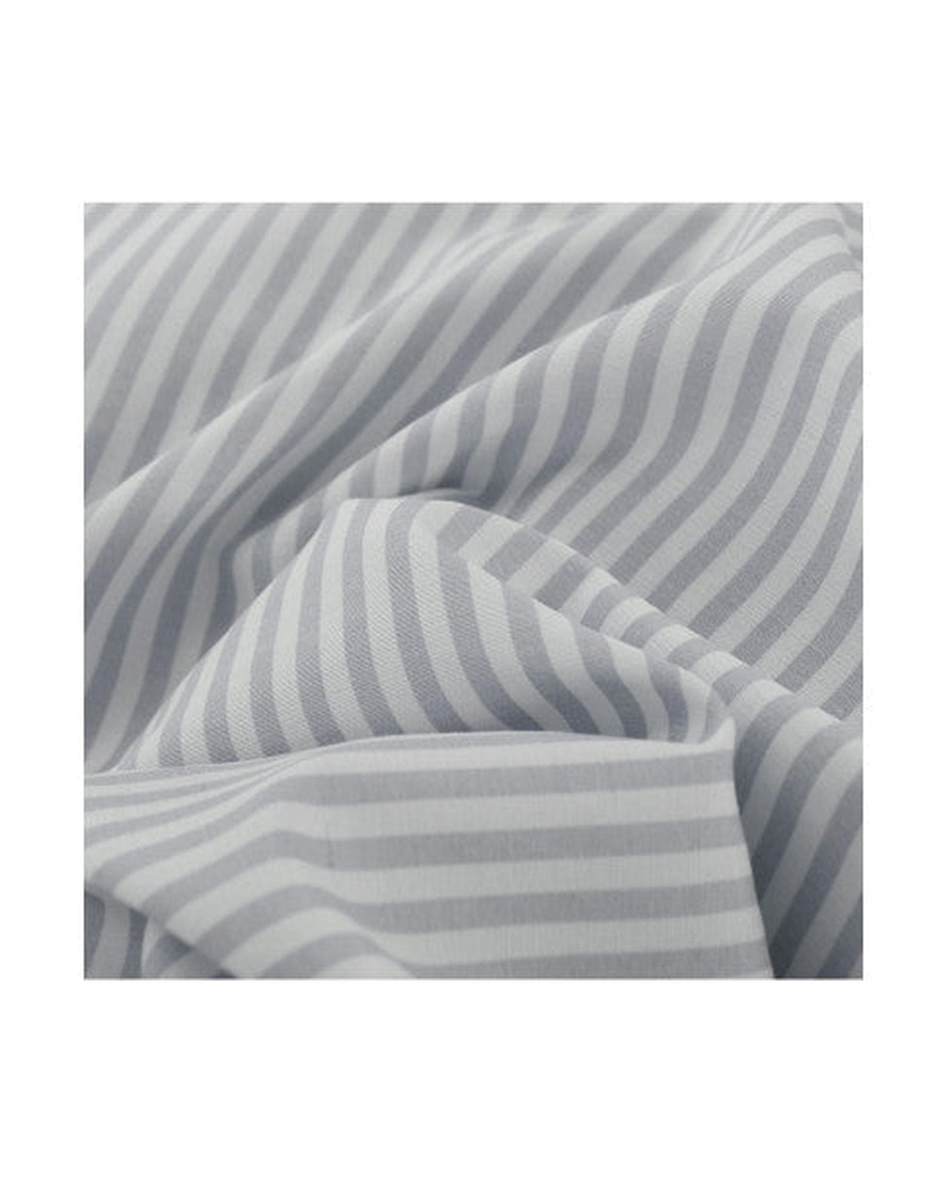 Royal Comfort Quilt Cover Royal Comfort Striped Flax Linen Blend Quilt Cover Set Soft Touch Bedding - Grey