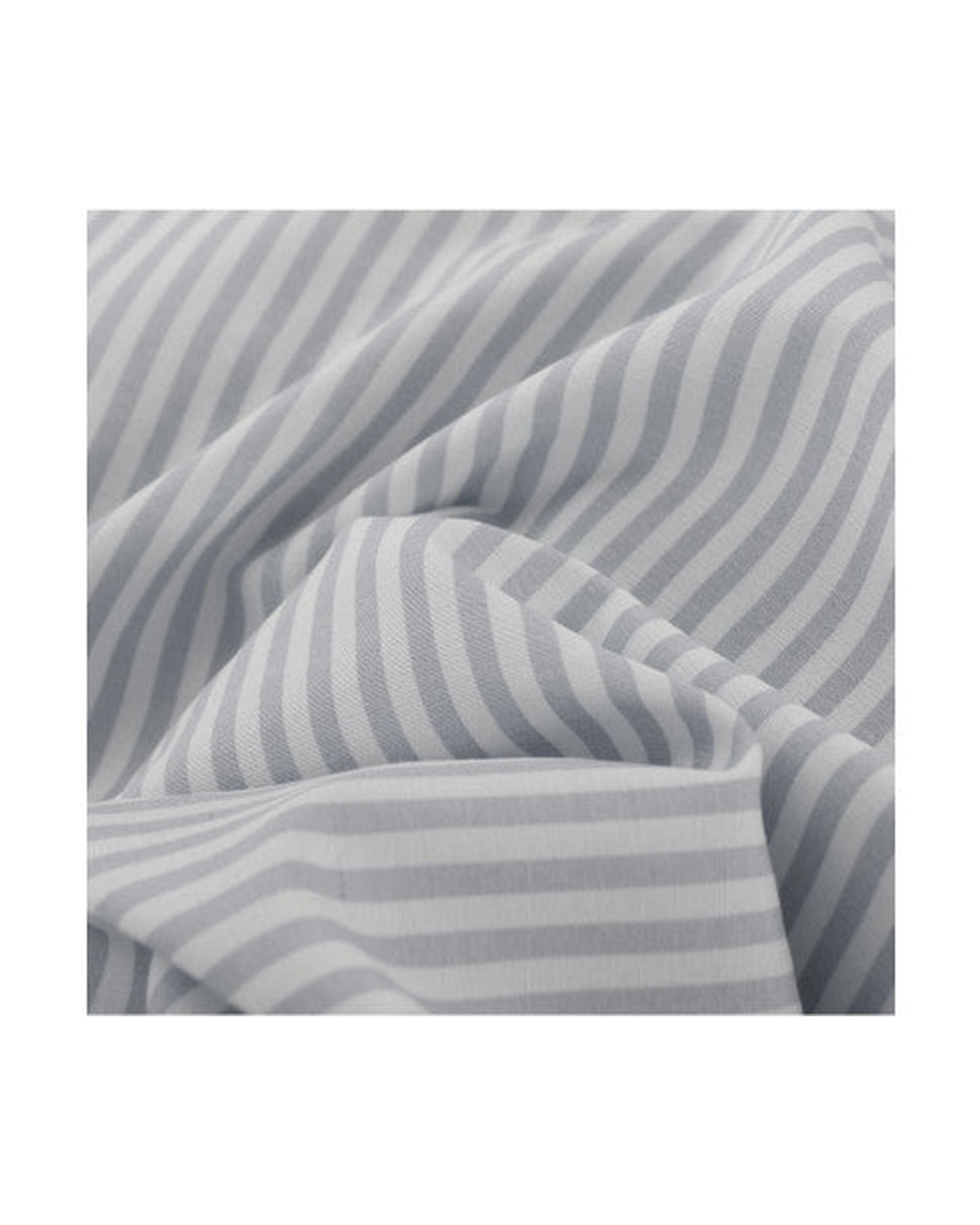 Royal Comfort Quilt Cover Royal Comfort Striped Flax Linen Blend Quilt Cover Set Soft Touch Bedding - Grey