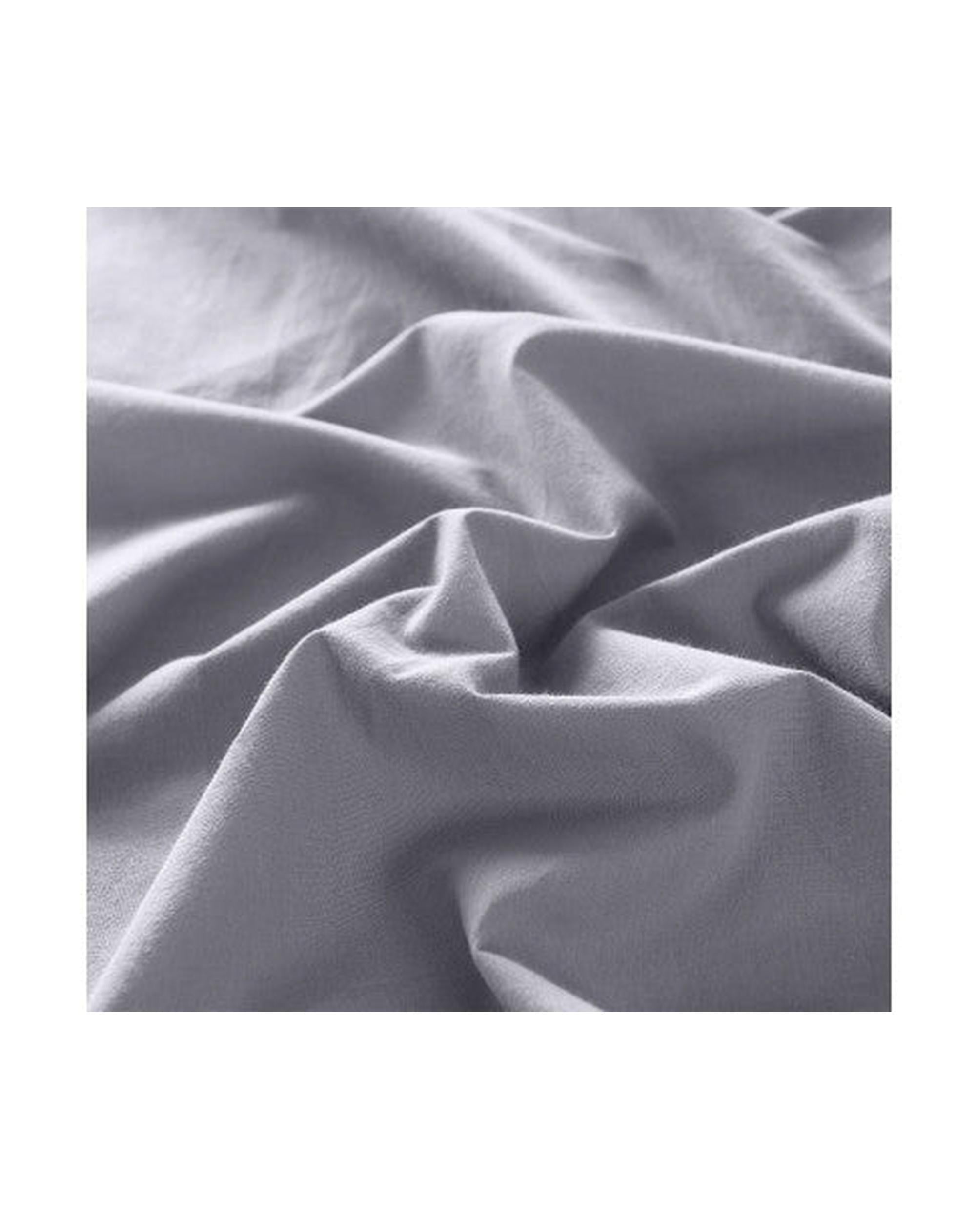 Royal Comfort Quilt Cover Royal Comfort Vintage Washed 100% Cotton Quilt Cover Set Bedding Ultra Soft - Grey
