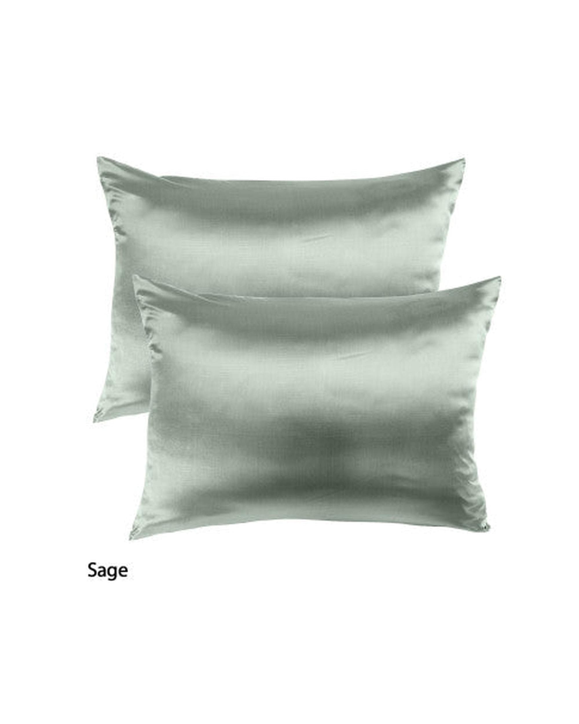 Royal Comfort Pillowcase Sage Royal Comfort Mulberry Soft Silk Hypoallergenic Pillowcase Twin Pack 51 x 76cm 51 x 76 cm - 7 Colours