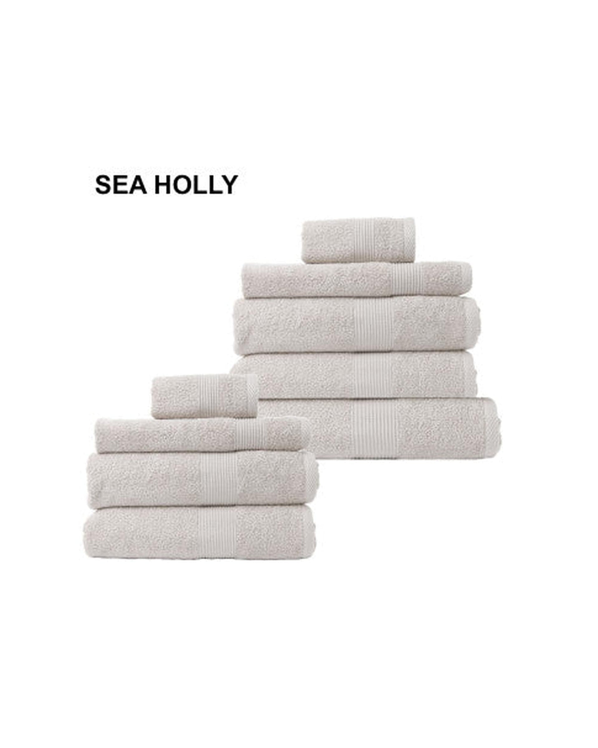 Royal Comfort Bathroom Towel Sets Sea Holly Royal Comfort 9 Piece Cotton Bamboo Towel Bundle Set 450GSM