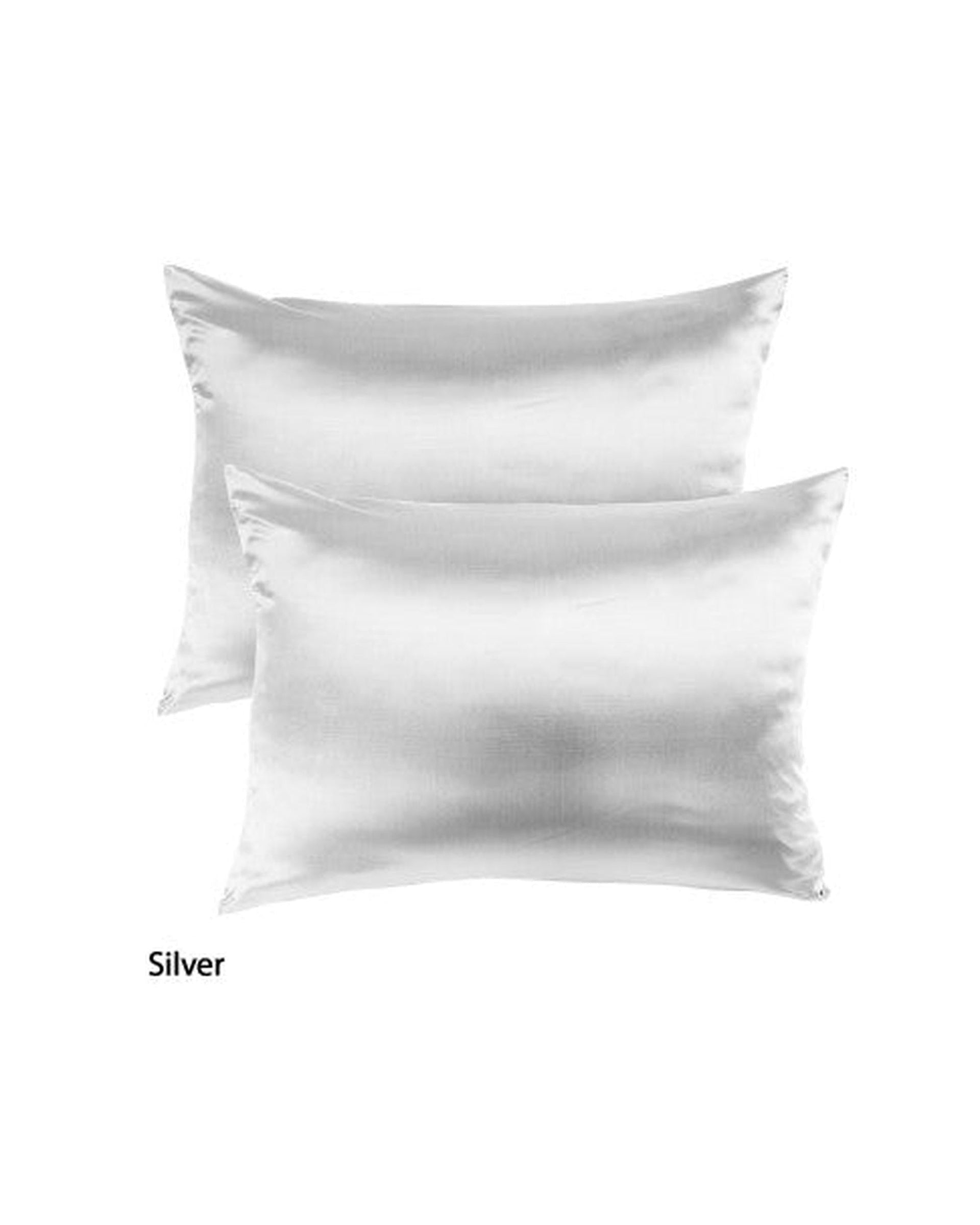 Royal Comfort Pillowcase Silver Royal Comfort Mulberry Soft Silk Hypoallergenic Pillowcase Twin Pack 51 x 76cm 51 x 76 cm - 7 Colours