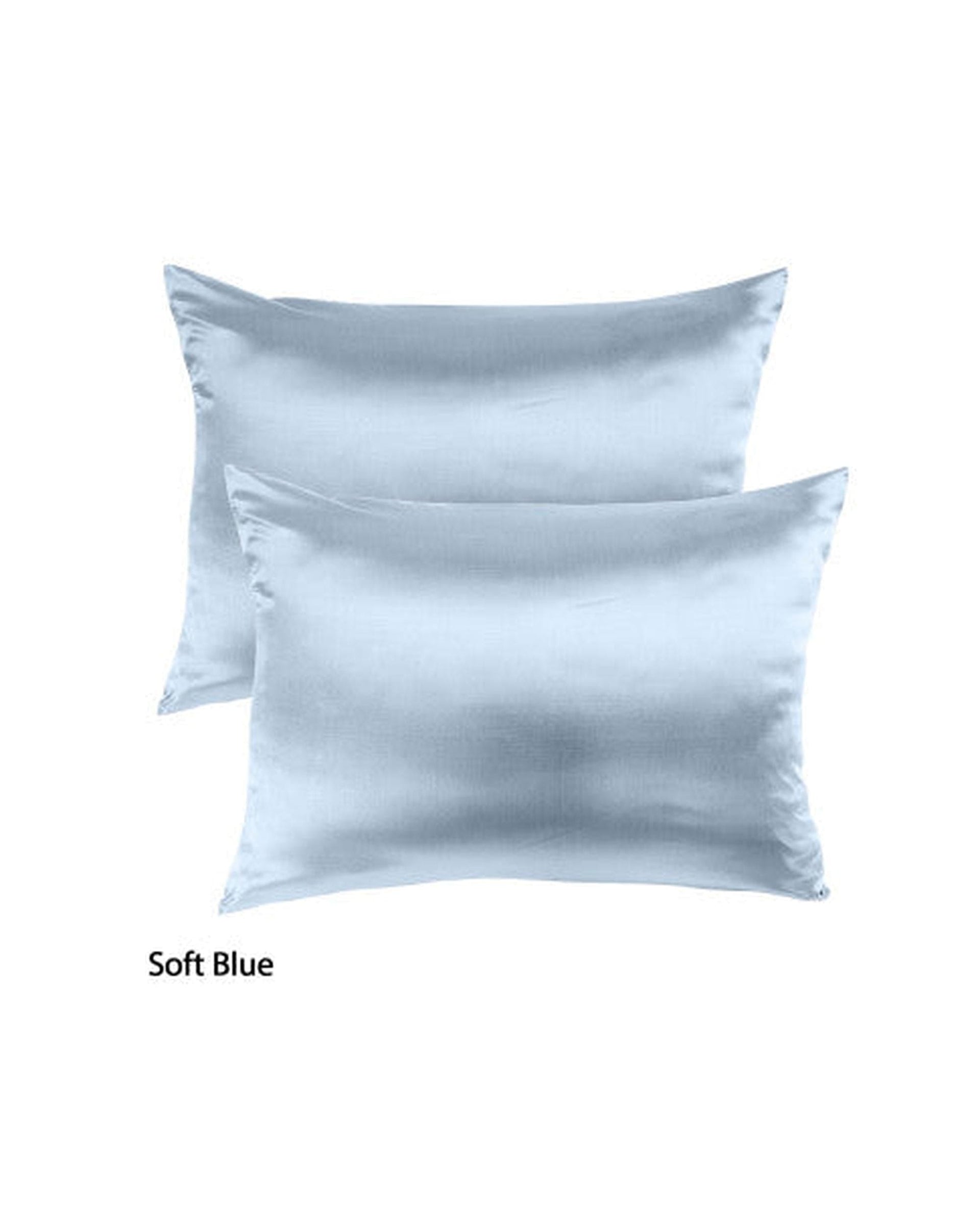 Royal Comfort Pillowcase Soft Blue Royal Comfort Mulberry Soft Silk Hypoallergenic Pillowcase Twin Pack 51 x 76cm 51 x 76 cm - 7 Colours