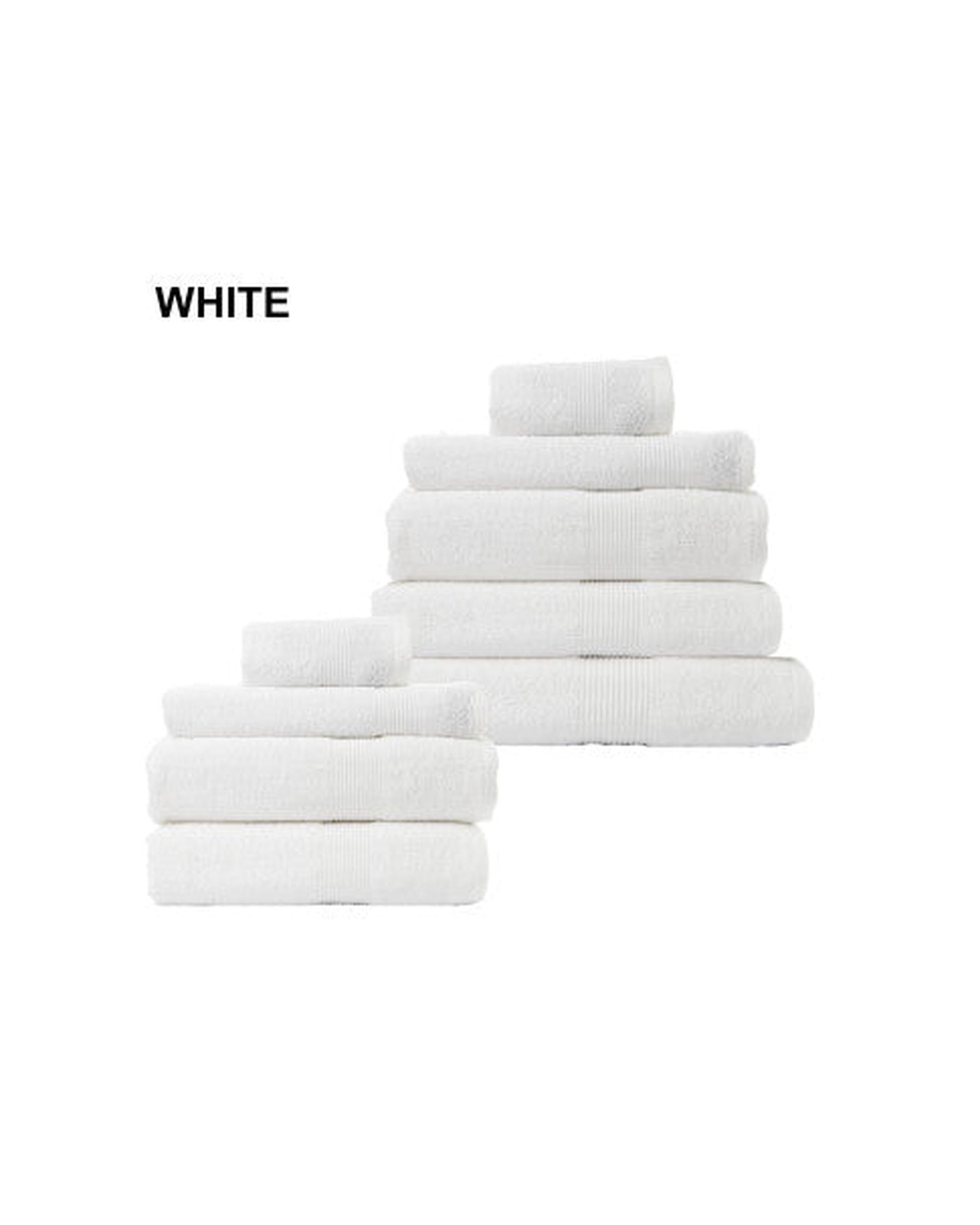 Royal Comfort Bathroom Towel Sets White Royal Comfort 9 Piece Cotton Bamboo Towel Bundle Set 450GSM