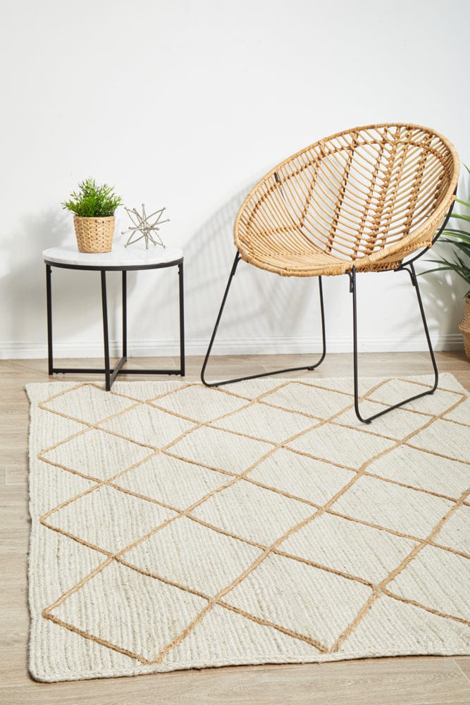 RUG CULTURE Rugs 220X150CM Noosa 222 White Rug