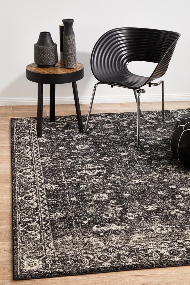 Rug Culture Rugs 230X160CM Evoke Estella Charcoal Transitional Rug