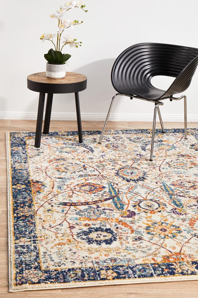 Rug Culture Rugs 230X160CM Evoke Peacock Ivory Transitional Rug