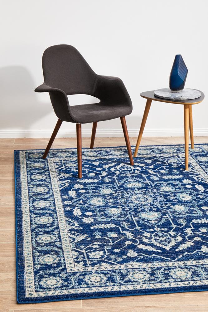 Rug Culture Rugs 230X160CM Evoke Release Navy Transitional Rug
