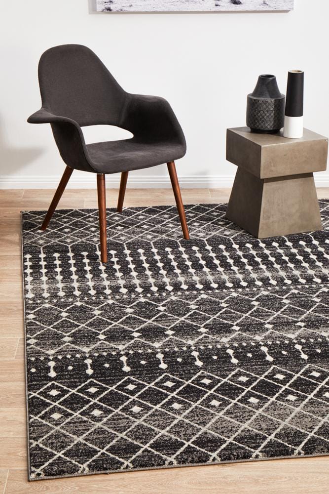 Rug Culture Rugs 230X160CM Evoke Simplicity Black Transitional Rug