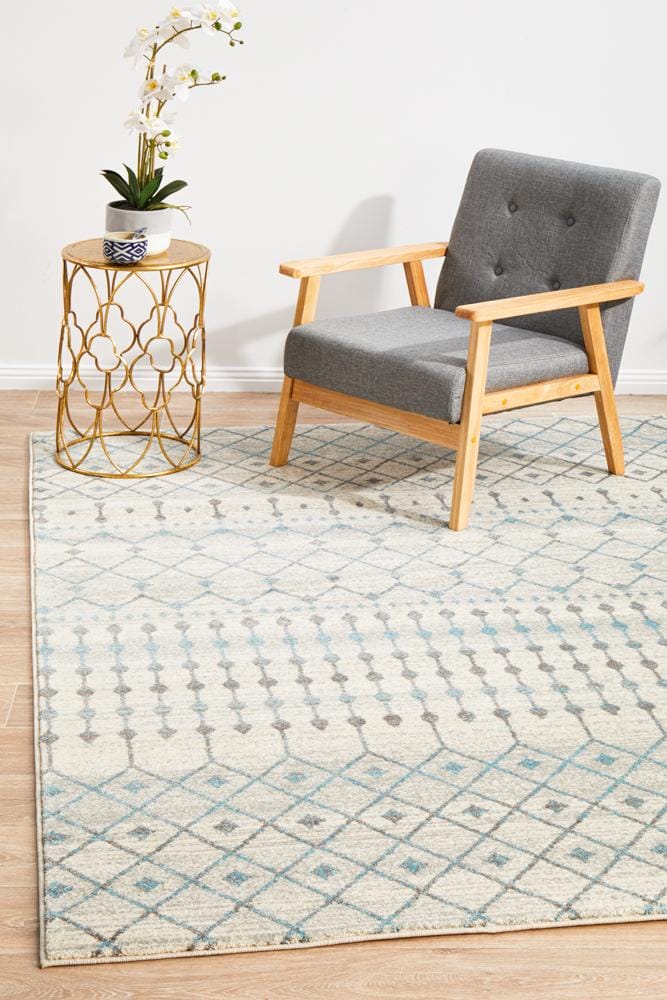 Rug Culture Rugs 230X160CM Evoke Slate White Transitional Rug