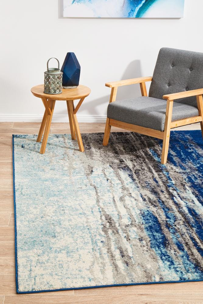Rug Culture Rugs 230X160CM Evoke Transpose Blue Transitional Rug