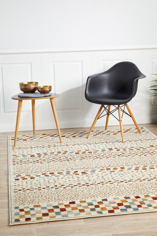 Rug Culture Rugs 230X160CM Oxford Squares Bone Rug