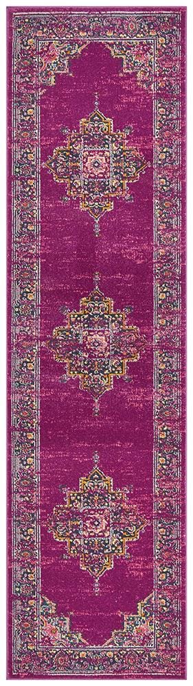 Rug Culture Rugs 300X80CM Babylon 211 Fuchsia