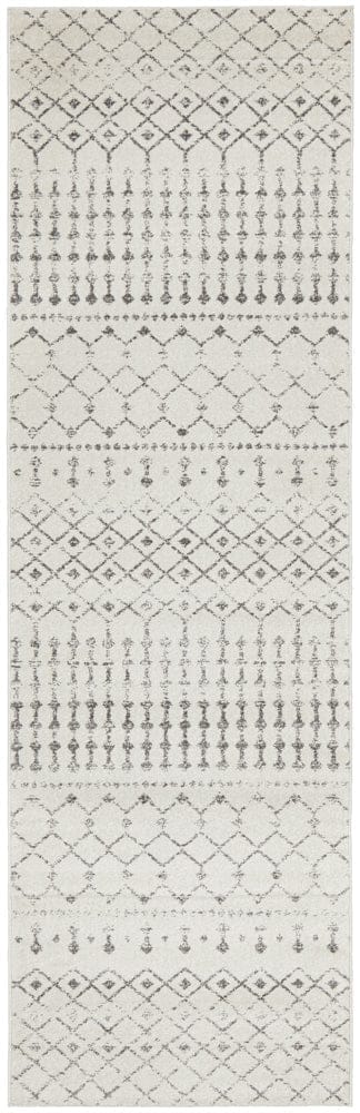 RUG CULTURE Rugs 300X80CM Chrome Elsa Silver Rug