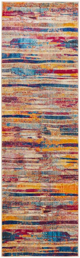 Rug Culture Rugs 300X80CM Dreamscape Strokes Modern Raspberry Rug