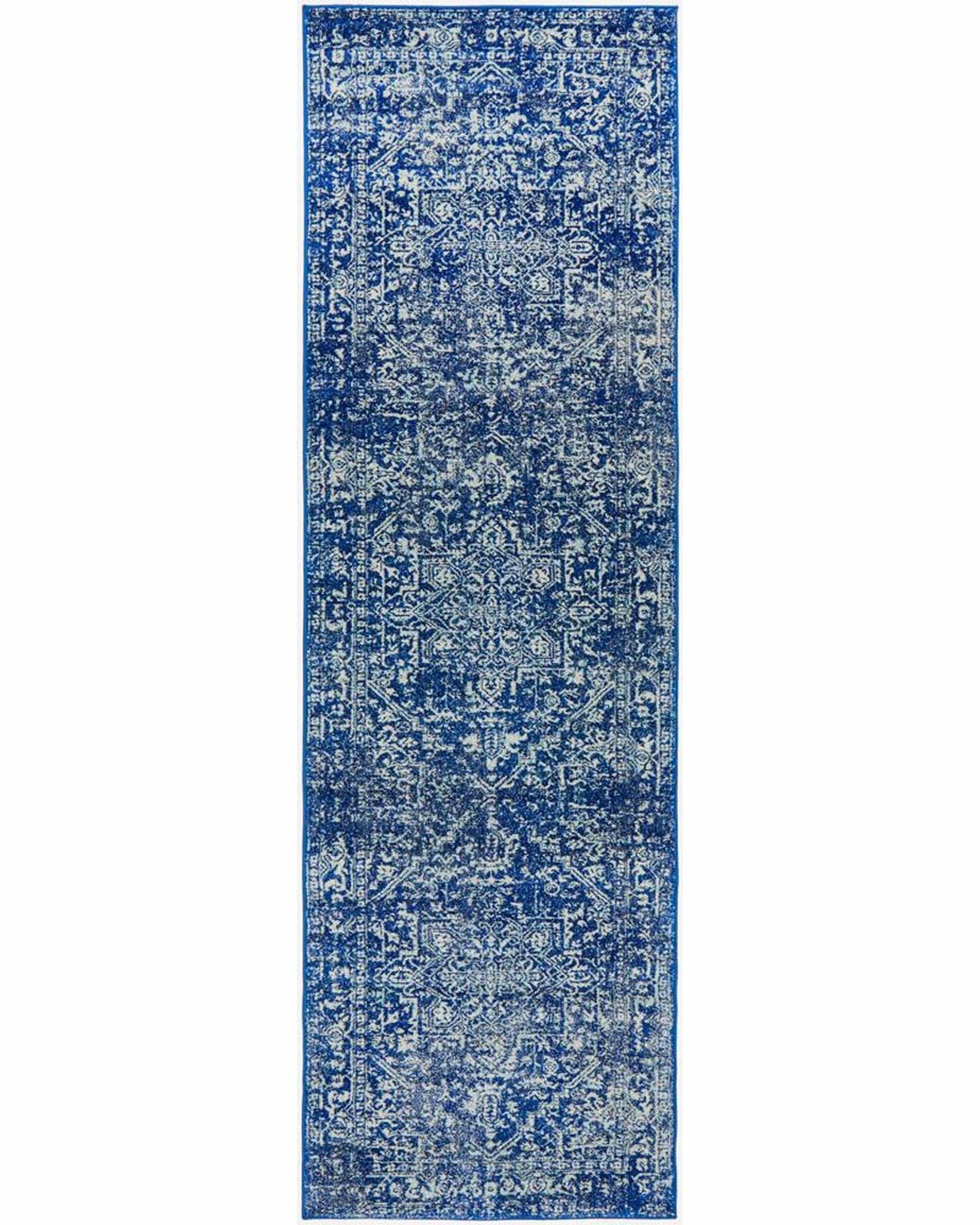 Rug Culture Rugs 300X80CM Evoke Contrast Navy Transitional Rug