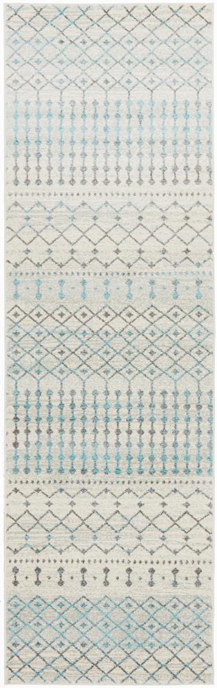 Rug Culture Rugs 300X80CM Evoke Slate White Transitional Rug
